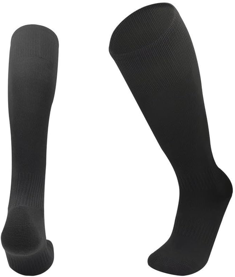 1STLY FITNESS - Socks Knee High 1 Pair Small-Med SIZE 1-6, EU32 - EU37 Kids Soccer Football Hockey Rugby Sports Sweat Wicking Slip Proof Plain Colours