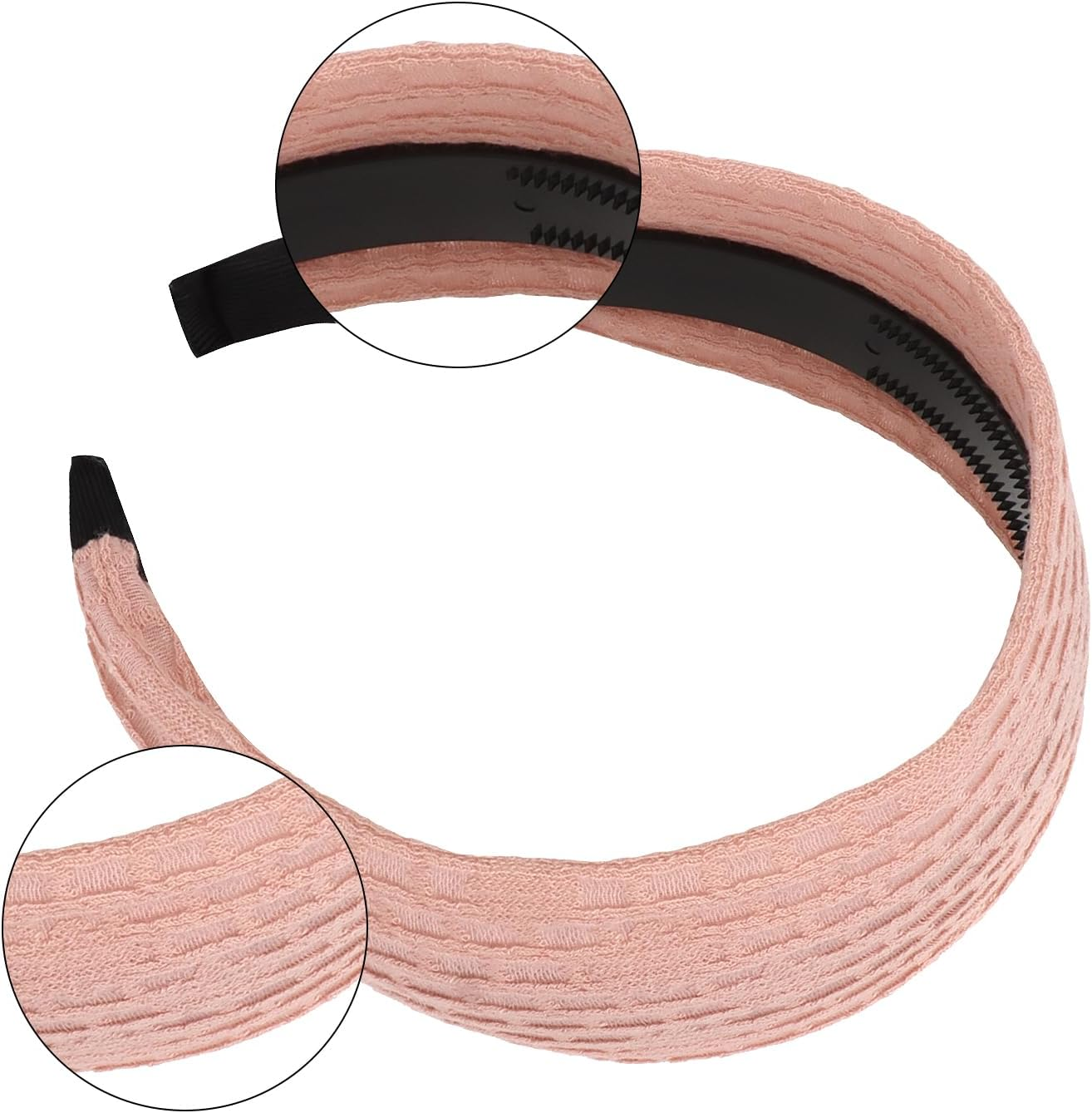 Srotmirw Women'S Wide Headbands, Pack of 2 Alice Bands in White and Pink for Women and Girls in Everyday Use image number 5