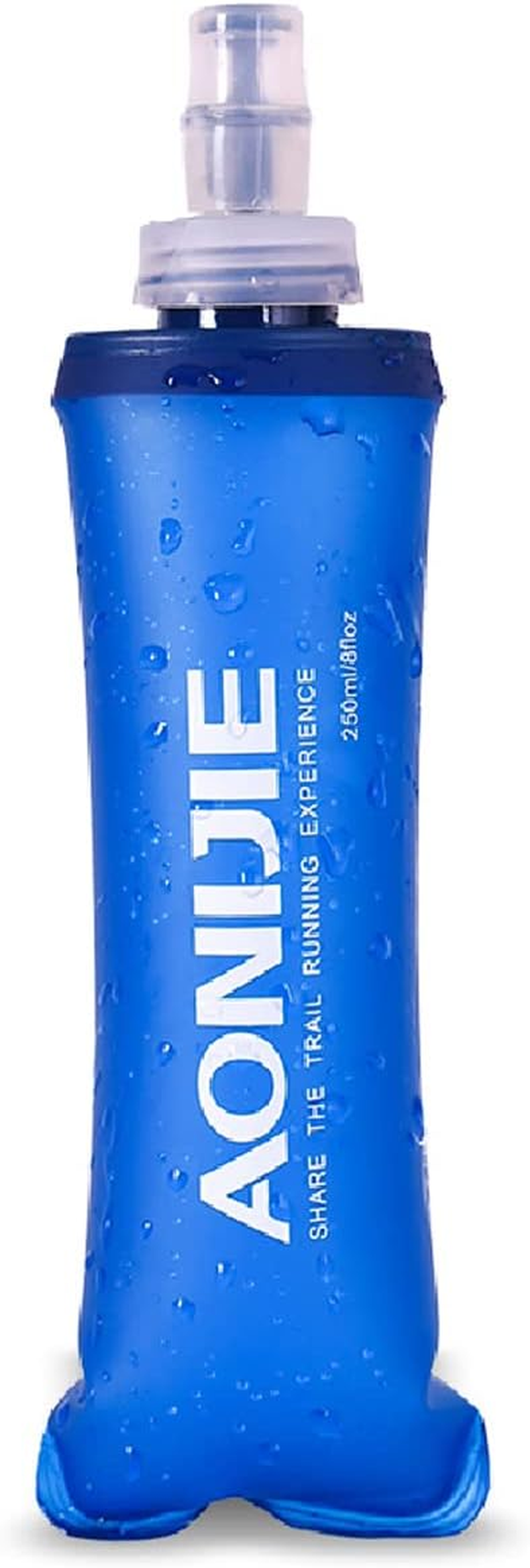 Azarxis Soft Flask Collapsible Water Bottle Running Soft Gel Flask Reservoir Handheld Folding TPU 250 500Ml for Hydration Pack Hiking Cycling Climbing