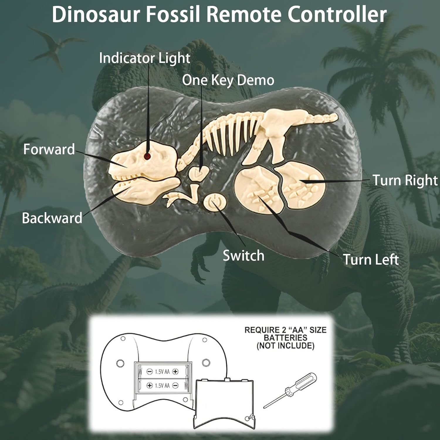 Remote Control Dinosaur for Kids,2.4G Electronic RC Toys Velociraptor with 3D Eye Shaking Head &Roaring Sounds,18.1 Inch Long Body Large Size, Indoor Toys for 5 6 7 8 Year Old Gifts image number 4