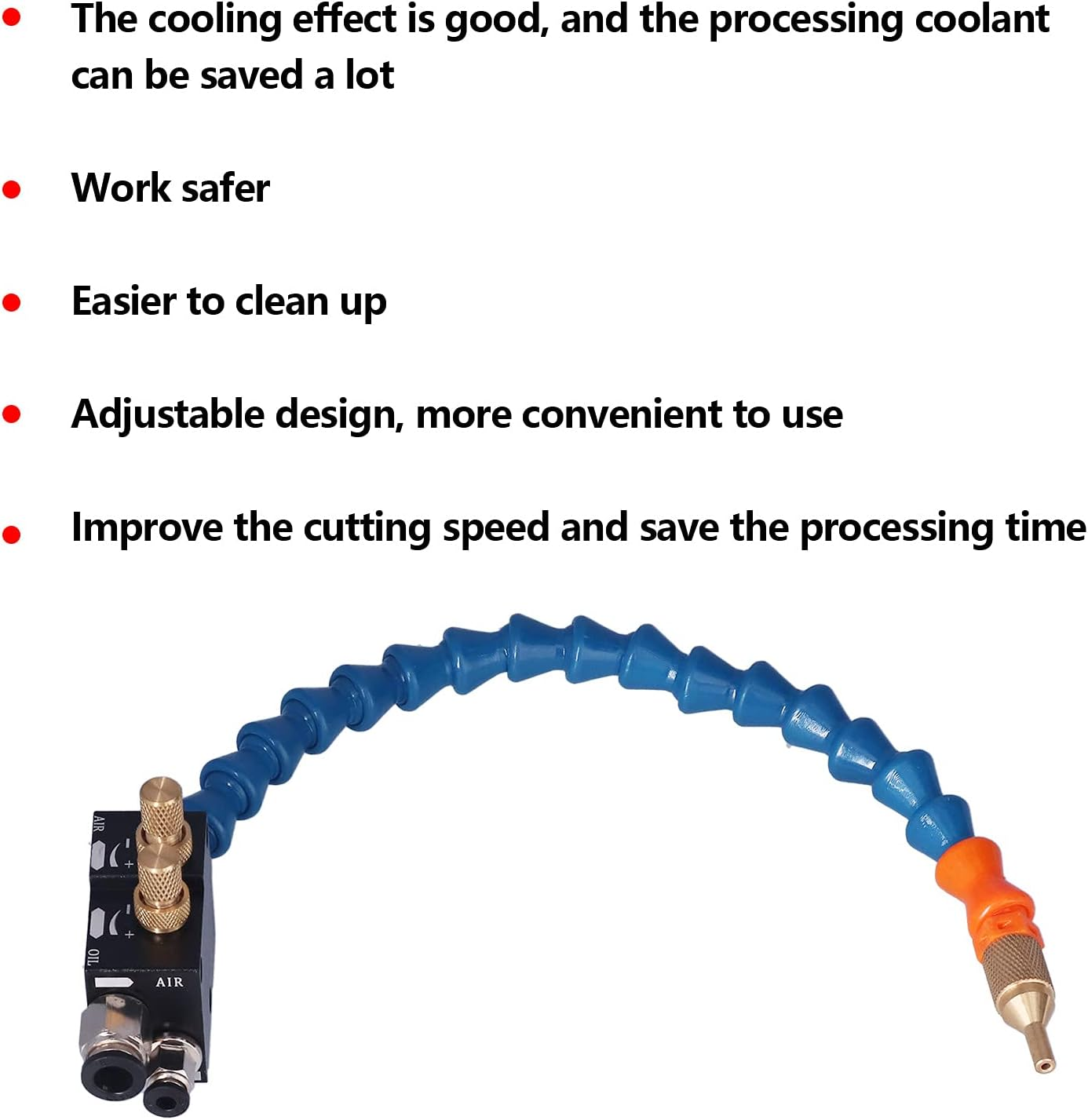 Marhynchus Coolant Mist Cooling System, Improved Cutting Speed Machine Tool Sprayer with Adjustable Design,Wide Range of Applications For, Milling Machines image number 2