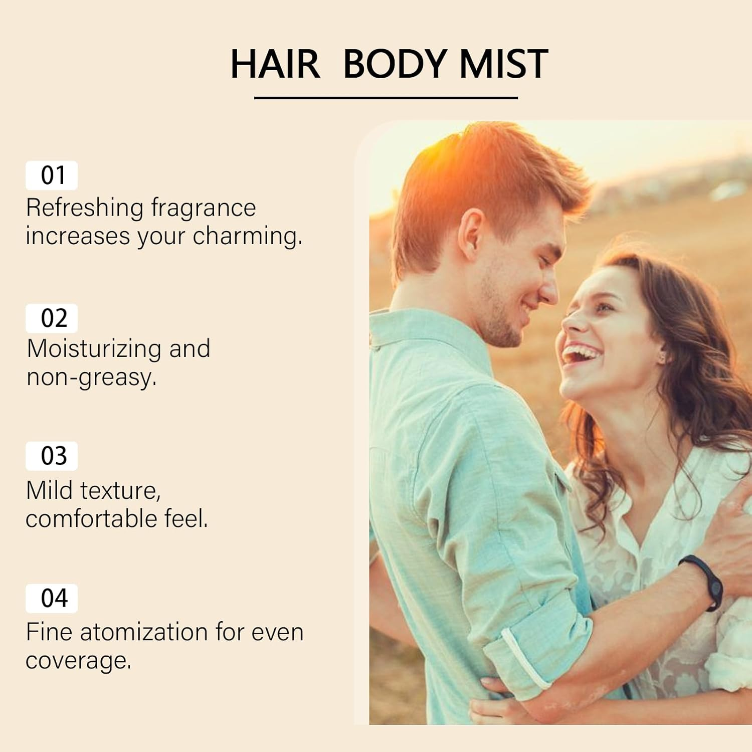 Vanilla Body Spray for Women, Hair & Body Fragrance Mist with Vanilla Essential Oil, Lightweight Long-Lasting Fragrance Scent, Hydrating and Nourishing, Refresh Mist (1Pcs) - 2Pcs image number 4