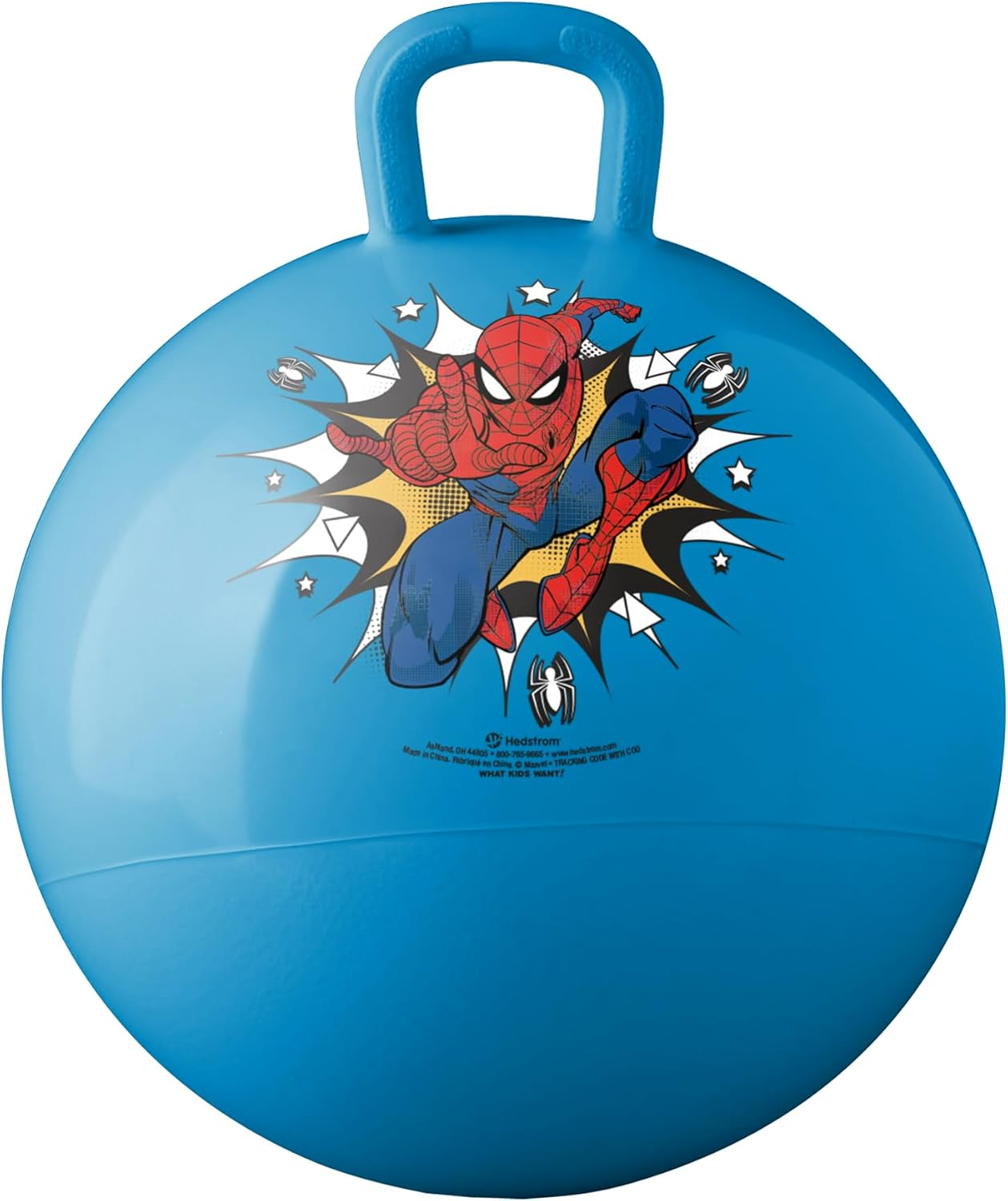 Hedstrom Marvel Spiderman 15 Inch Hopper Ball, Jumping Ball for Kids Blue, 55-97065 image number 1
