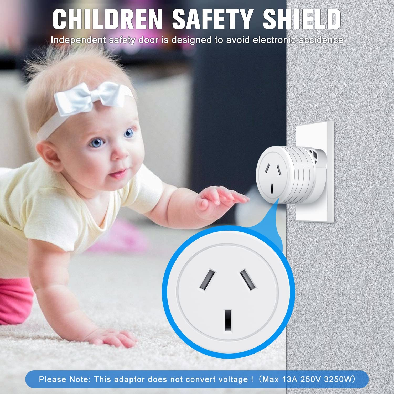 HEYMIX UK Travel Adapter, Universal Plug for Australia, International Power Adapter, England, Malaysia, Indonesia, Singapore (2-Pack) image number 1