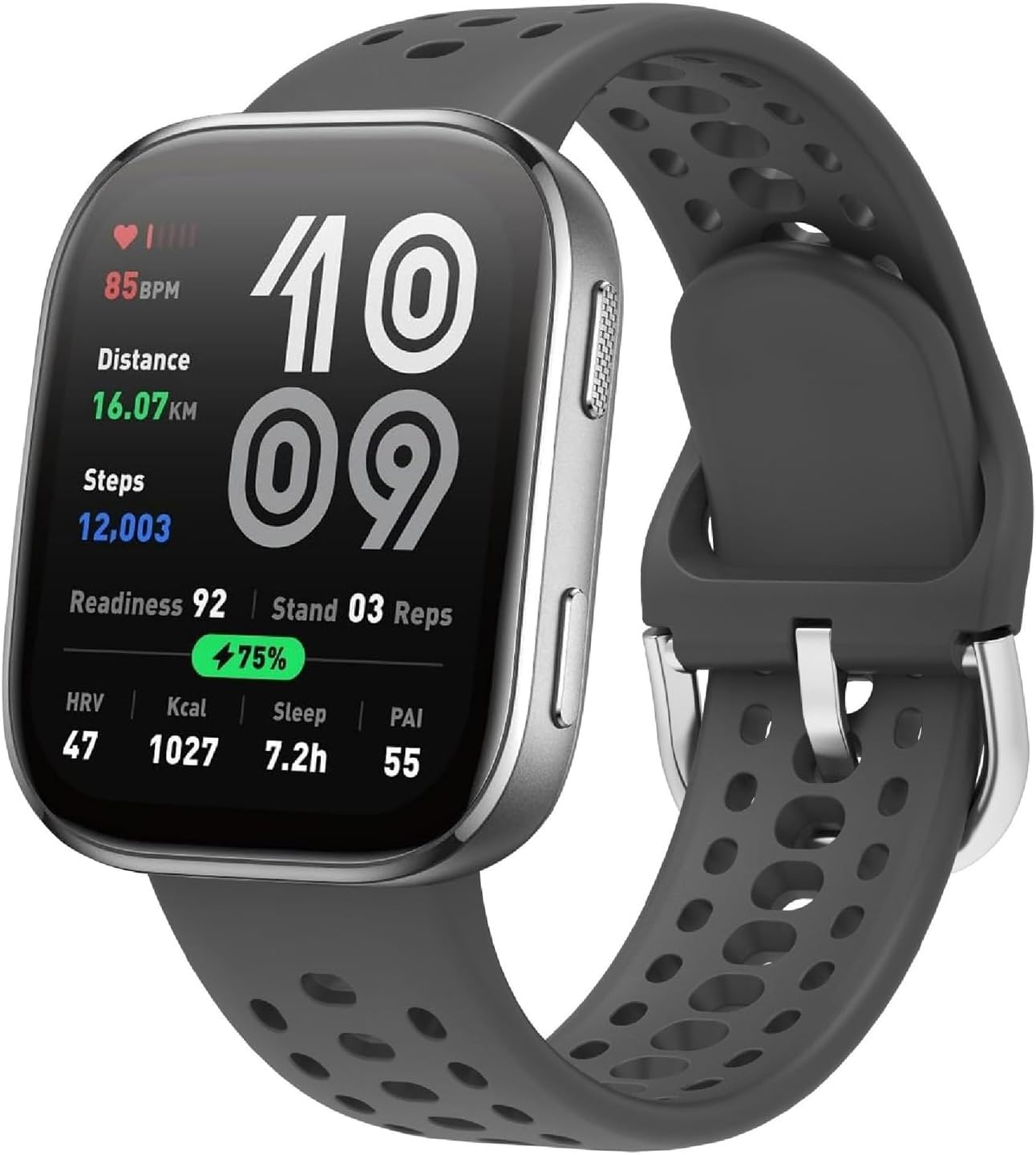 GIOPUEY Armband Kompatibel Mit Amazfit Active 2, Weiches Silikon Armband [Verschlei&szlig;fest] [Atmungsaktiv] Ersatzarmband image number 2