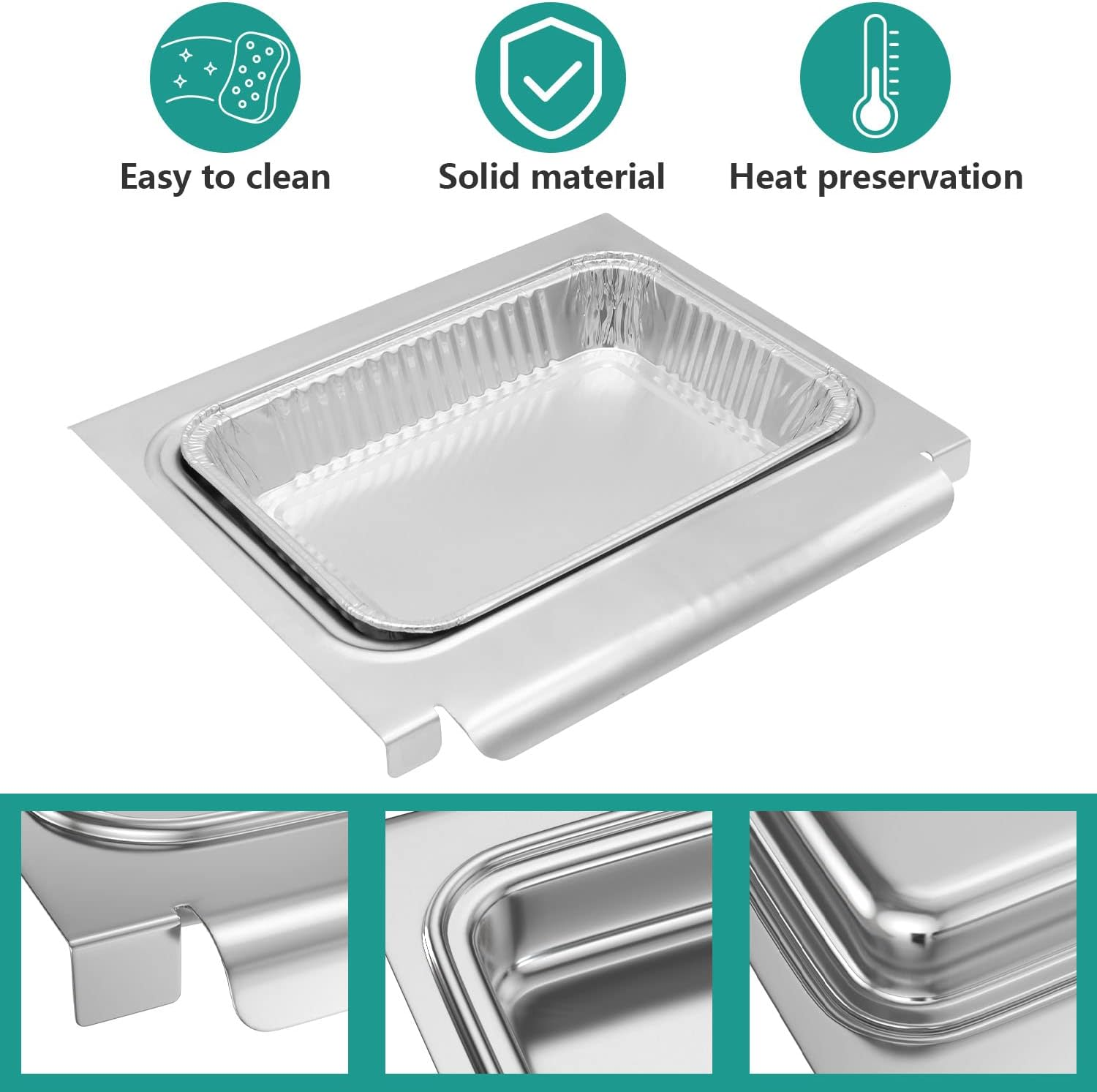 67047 Catch Pan Holder with Aluminum Drip Pans for Weber Spirit I&II 200/300 Series, Drip Tray for Genesis II LX200/300 Series Catcher Pan for Weber Replacement for Weber 67047 83156 6415 image number 5