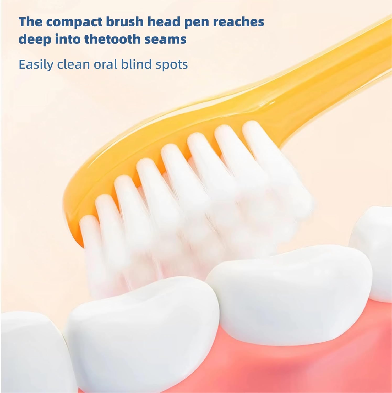 4Pcs Giraffe Kids Toothbrush with Tongue Coating Cleaning Design, Featuring a Brush Head Protective Cover and a Standing Handle Fun Toddler Toothbrush image number 2