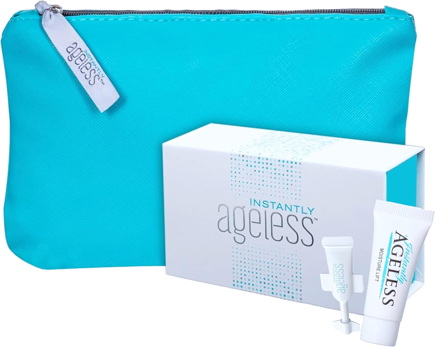 Jeunesse Instantly Ageless 25 Vials W/Free Makeup Bag | Instantly Ageless 25 Vial Box Set with FREE FULL SIZE Quest Makeup Bag image number 6