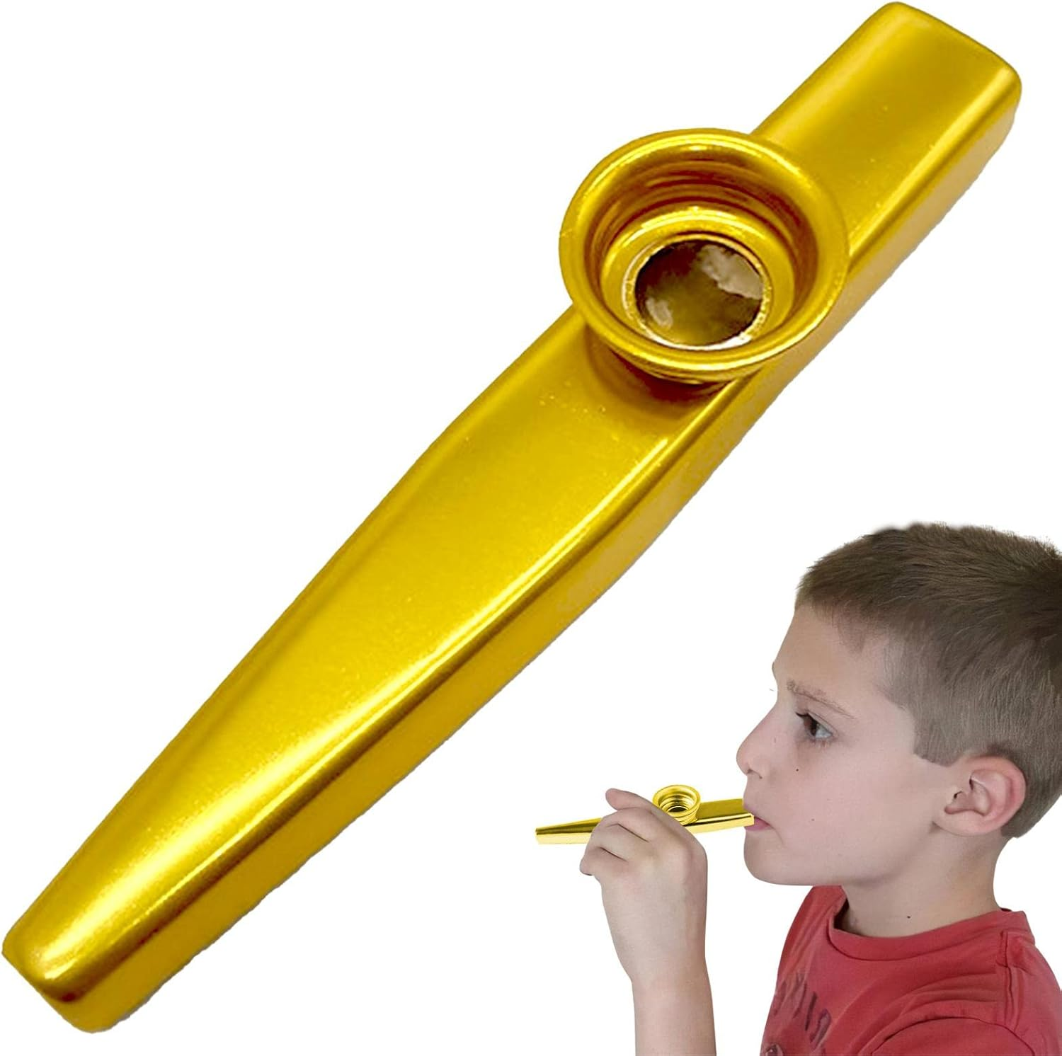 Metal Kazoo - Kazoo Musical Instrument | Easy to Learn Kazoos, Guitar Ukulele Violin Piano Keyboard Companion for Kids And image number 2