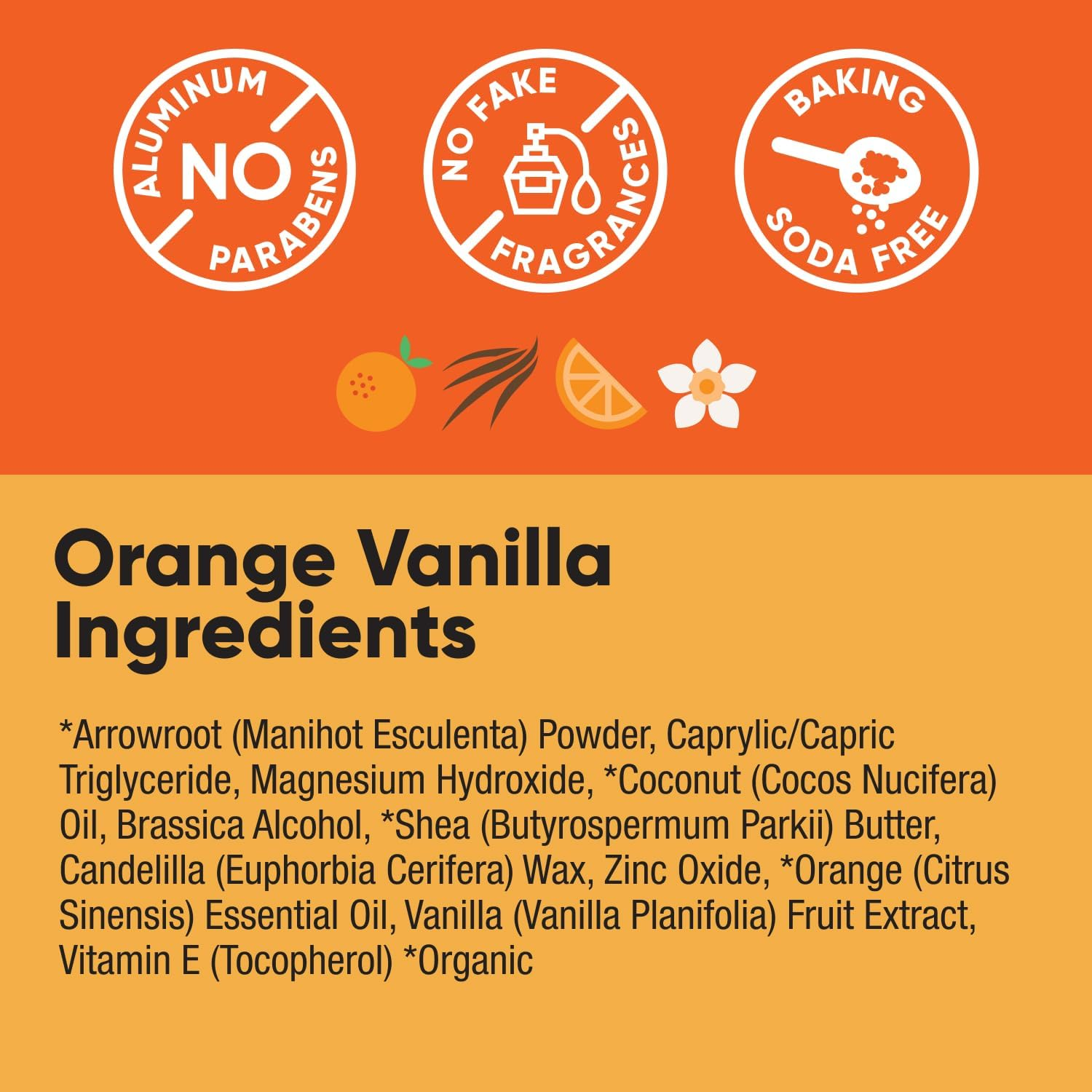 (Orange Vanilla, 80Ml (Pack of 1)) - Pretty Frank Natural Deodorant Stick, Baking Soda Free Natural Deodorant for Women, Men, Teens, Kids - Paraben Sulphate Free with Arrowroot, Coconut Oil, Shea Butter, Zinc (Orange Vanilla, 1Pk) image number 5
