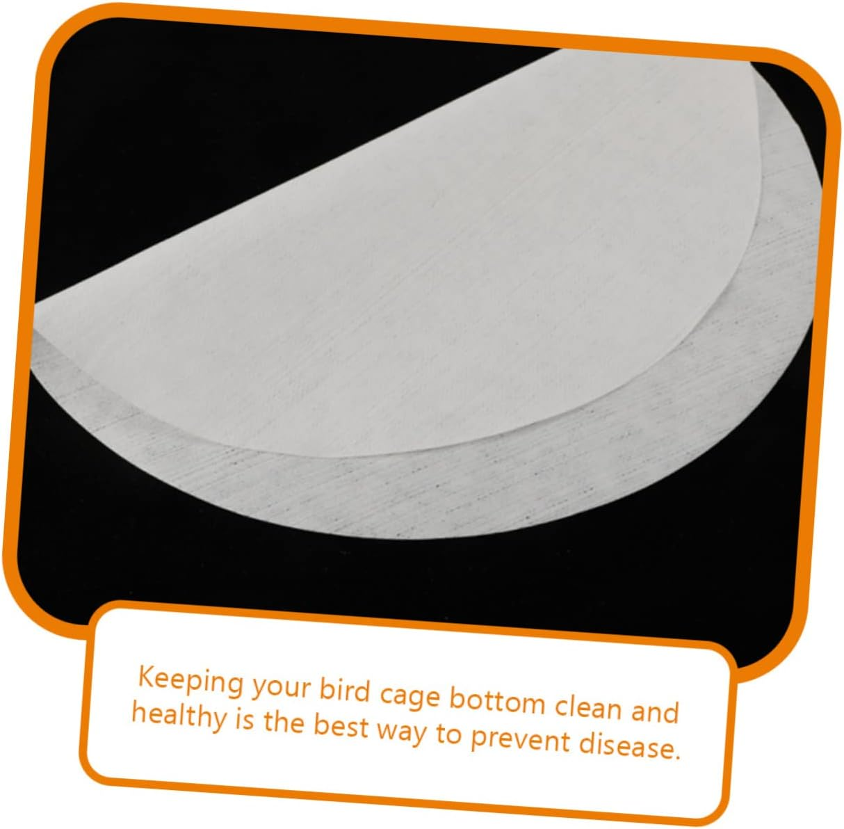 POPETPOP 100Pcs round Bird Cage Liner Sheets Absorbent Non Woven Parakeet Cage Bottom Mats for Clean and Healthy Birdcages image number 6