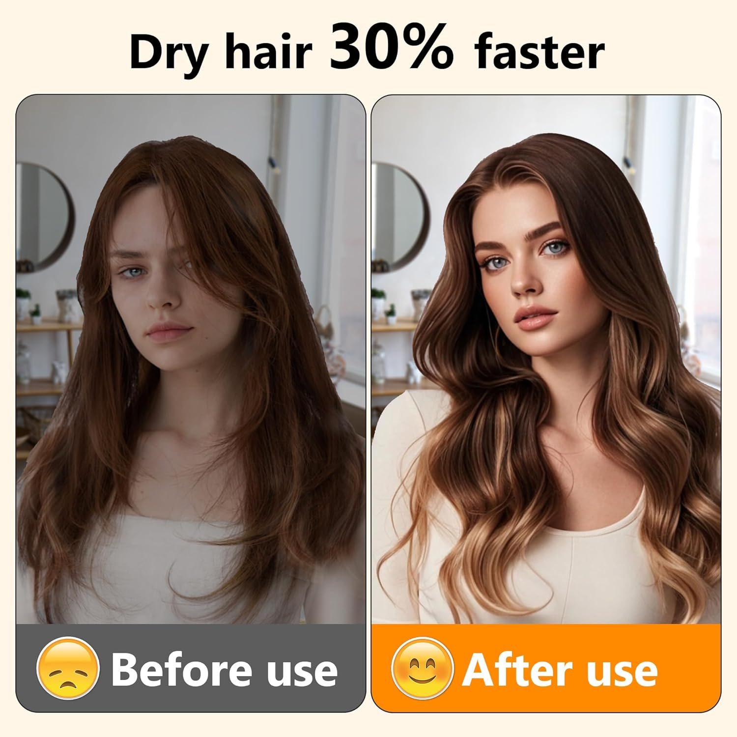 YUNAI Universal Hair Diffuser, Adjustable Attachment, Fits Most Kinds of Blow Dryer, Diameter 4.3Cm to 6.5Cm Prefer, Professional Salon Frizz-Free Fast Blow Drying Diffuser for Curly Hair.(Black)