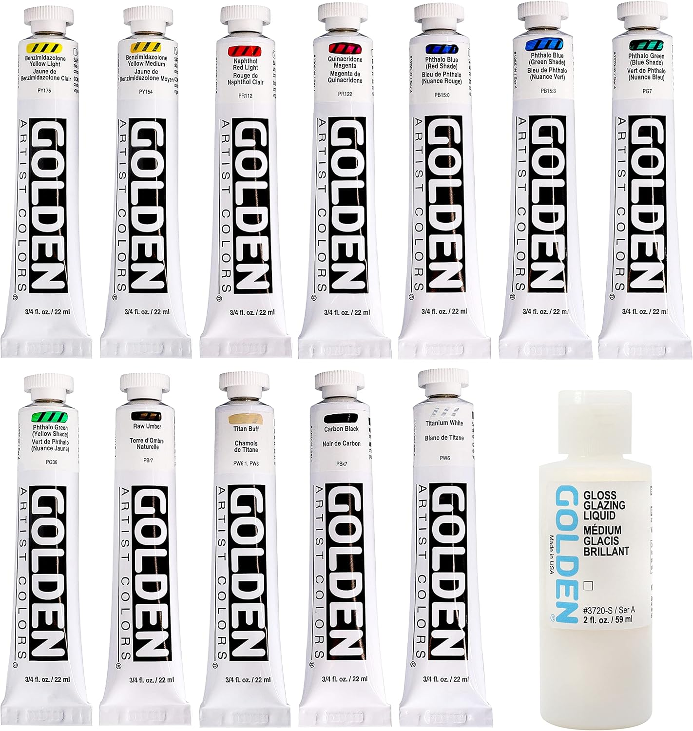 Golden Artist Colors, Heavy Body Acrylics, 12-Color Mixing Set image number 2