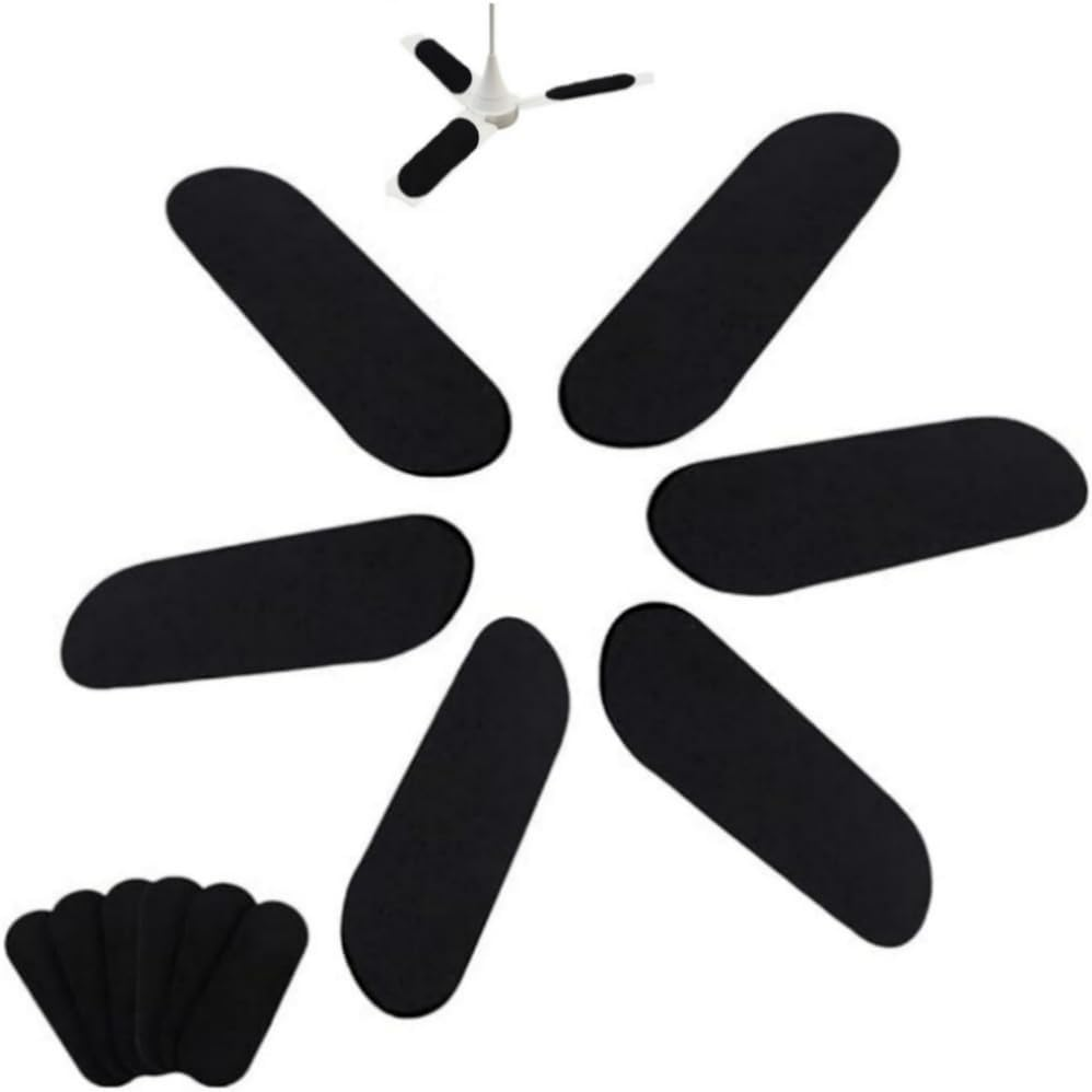 Fabselection Ceiling Fan Filter, 6 Pcs Activated Carbon Air Vent Filter, Universal Strong Adhesive Activated Filter for Blades, Easily Sticks on Ceiling Fan Blade, Air Purifier Pads for Household