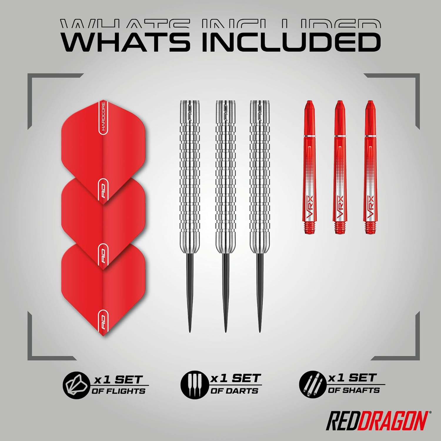 RED Dragon Hell Fire 22G, 24G or 26G Tungsten Darts Set with Flights and Stems image number 4