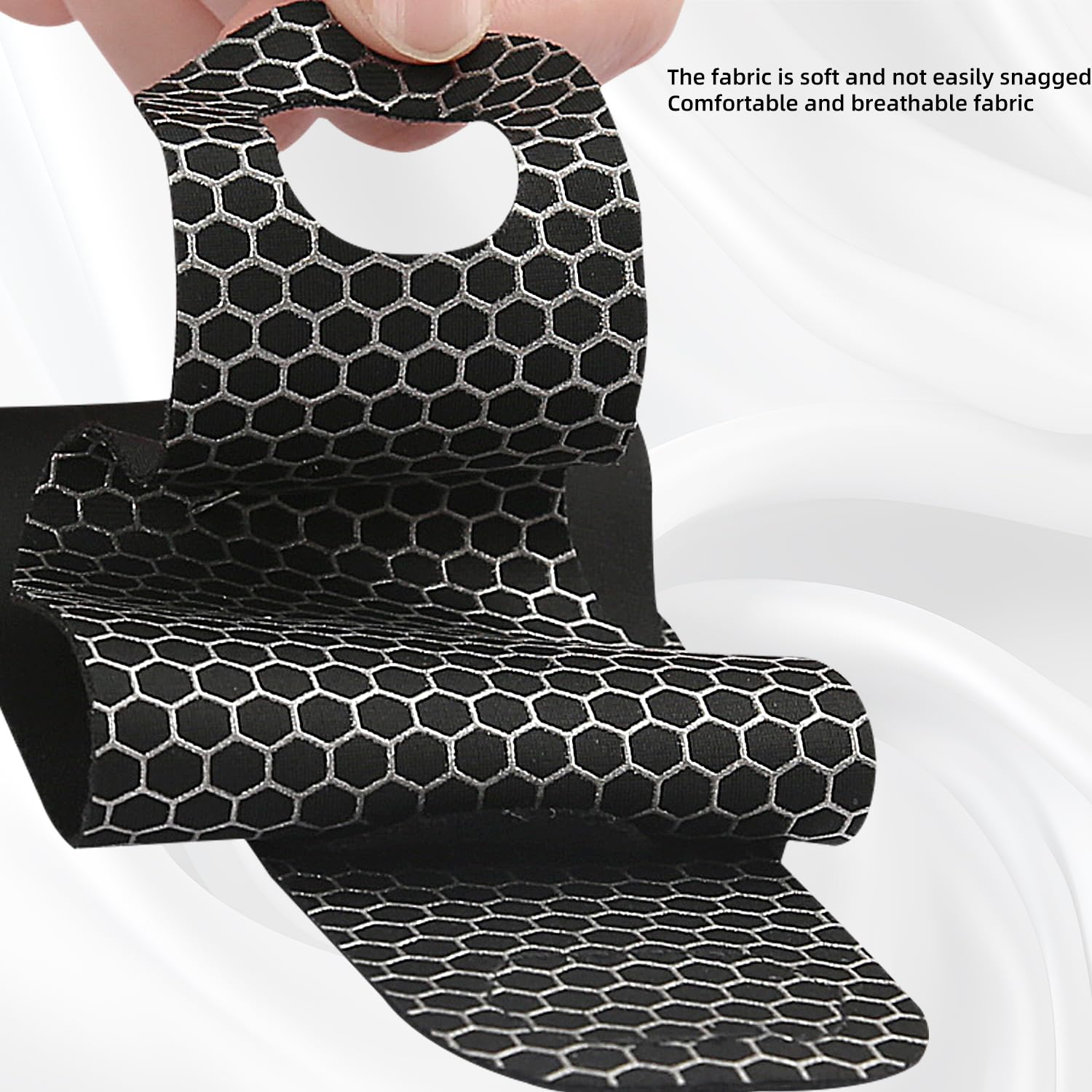 2 Pcs Ultra-Thin Wrist Brace and Compression Wraps - Elastic Adjustable Carpal Tunnel Support Sleeves for Sports Fitness (Black) - Black image number 3