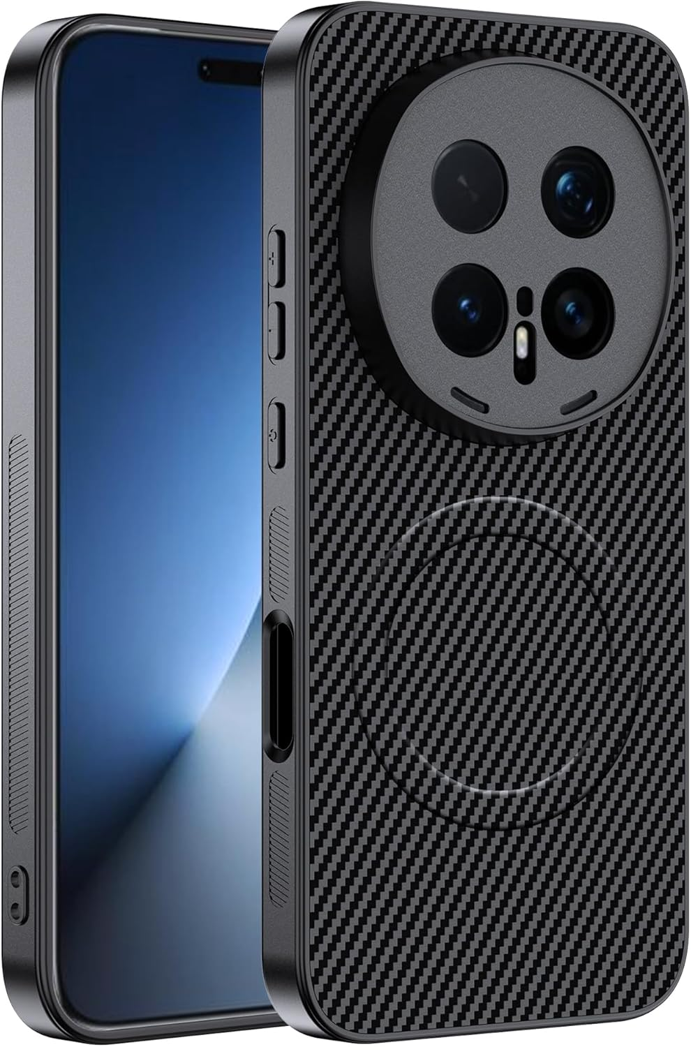 CAUHENYEE Case for Honor Magic 8 Pro 5G, Built-In Magnetic Ring, Non-Slip Hold, Shockproof and Scratch-Resistant, Magnetic Mobile Phone Case for Honor Magic 8 Pro 5G Case, Black image number 3