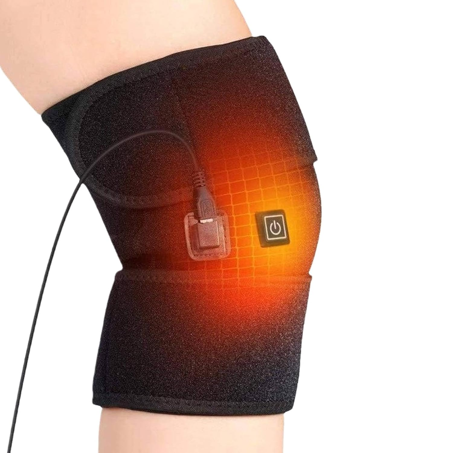 Knee Support for Men | Adjustable Heated Knee Wrap USB Knee Brace,Portable Knee Warmer, Legs Heating Pad for Home, Office, Travel, Winter, Outdoor Activities image number 5