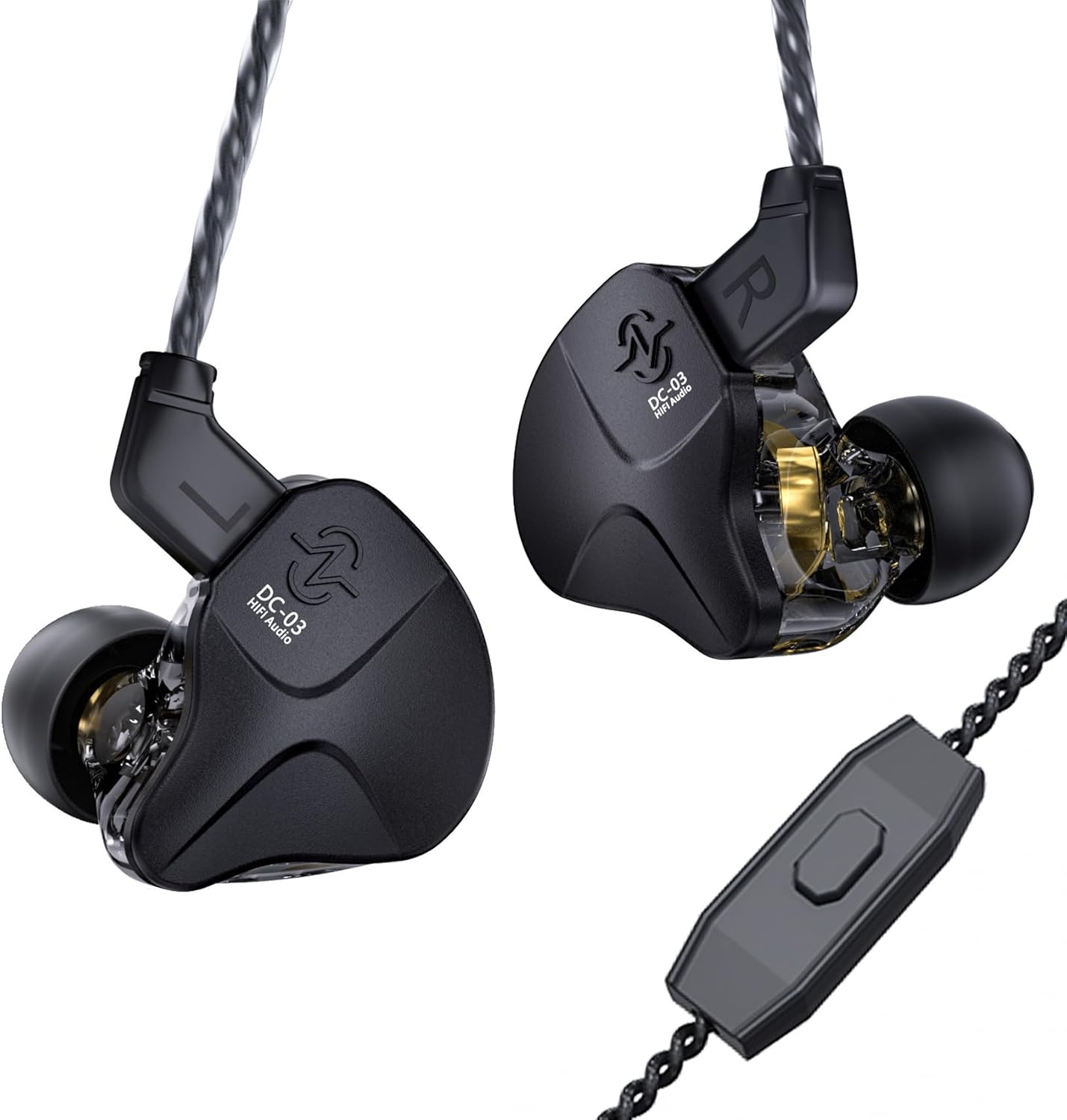 Yinyoo CCZ Sonata DC03 USB-C IEM Headphones, 10Mm Magnetic Dynamic Driver, High Fidelity Gaming Sports In-Ear Headphones, Wired Type C Earbuds for Gift PC Audiophile Singer