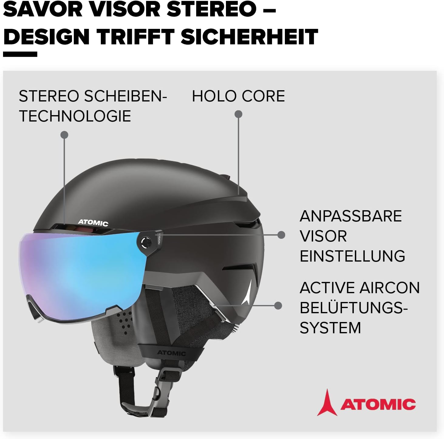 ATOMIC Savor Visor Stroeo Helmet, 55/59 Cm image number 5