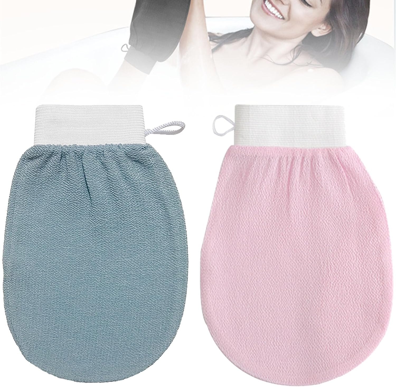 Kessa Exfoliating Glove, Arabic Exfoliating Glove, Original Kessa Exfoliating Glove, Kessa Back Scrubber, Moroccan Kessa Scrub Exfoliating Gloves for Body to Remove Dead Skin (C)