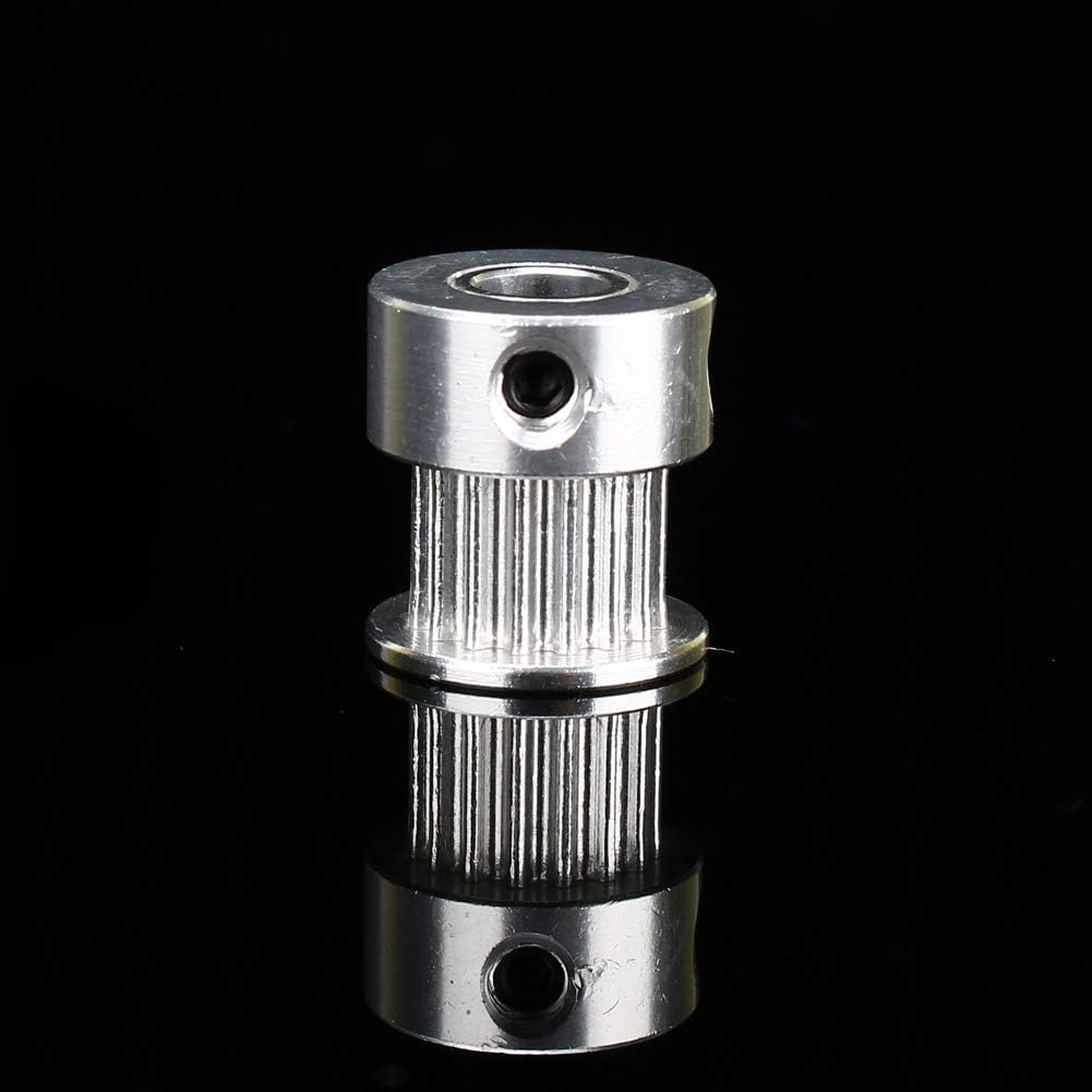 Bore Aluminum Timing Pulley, 5Pcs Teeth Pulley, Timing Belt Pulley Sturdy GT2 16 Most NEMA 17 Stepper Motors for 3D Printer CNC image number 6
