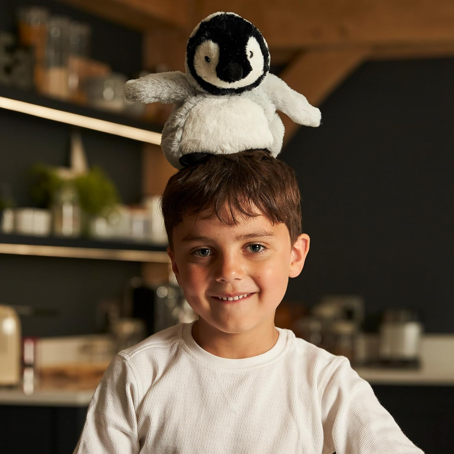 Warmies Baby Penguin Plush Junior Size, Weighted Teddy Slightly Scented with Dried French Lavender, Hot or Cold Heat Pad for Anxiety and Relaxation image number 5