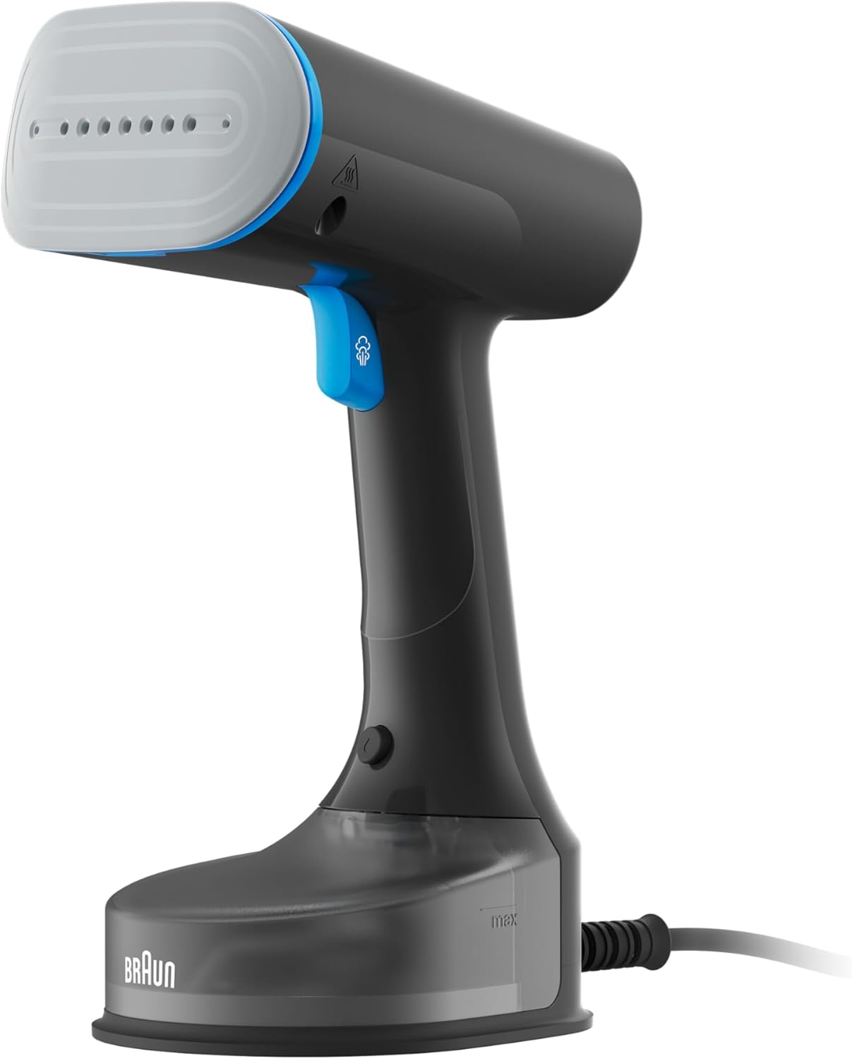 Braun Quickstyle 5 GS5031BL, Garment Steamer with Dual Plate Freeglide 3D, Handheld Steamer with Fastheating, Steam 22 G/Min, Capacity 150 Ml, Cord 2.5M, 1200W, Black/Blue