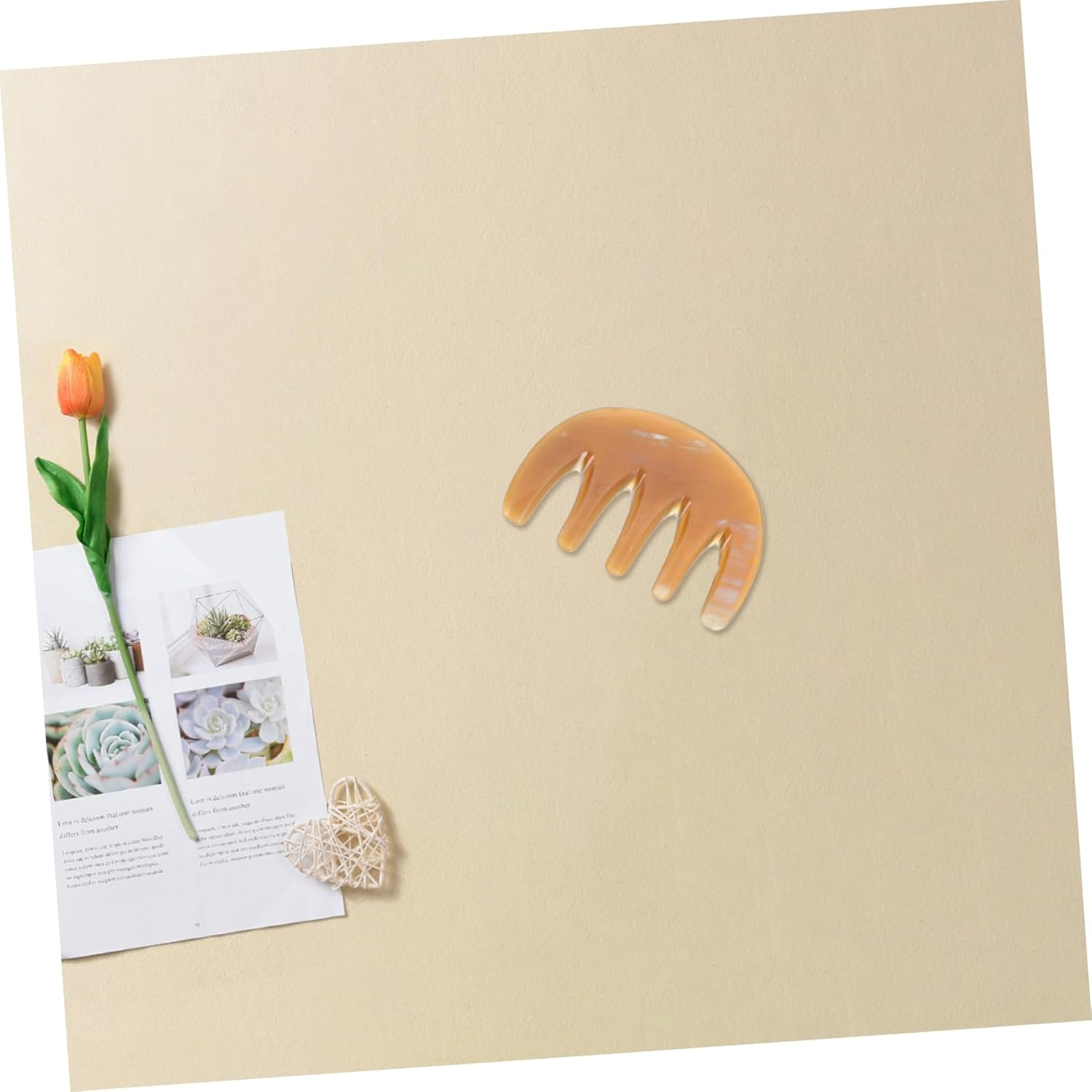 Generic Anti-Static Hair Loss Comb Scalp Massager Tool Scalp Massage Tool Facial Tools Hair Comb Combs for Men Mini Wide Tooth Comb Wide Comb Large Wide Tooth Comb Big Comb Horn Comb image number 3