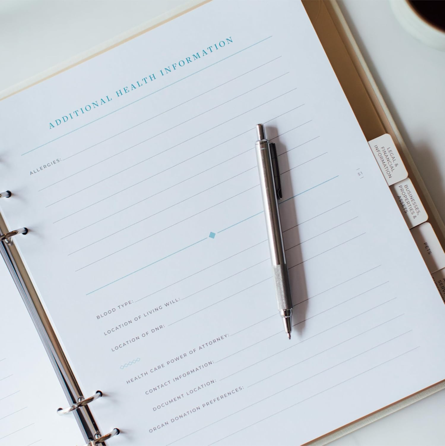 The Beautifully Organized Estate Planner: the Ultimate Estate Planning Organizer for End of Life image number 3