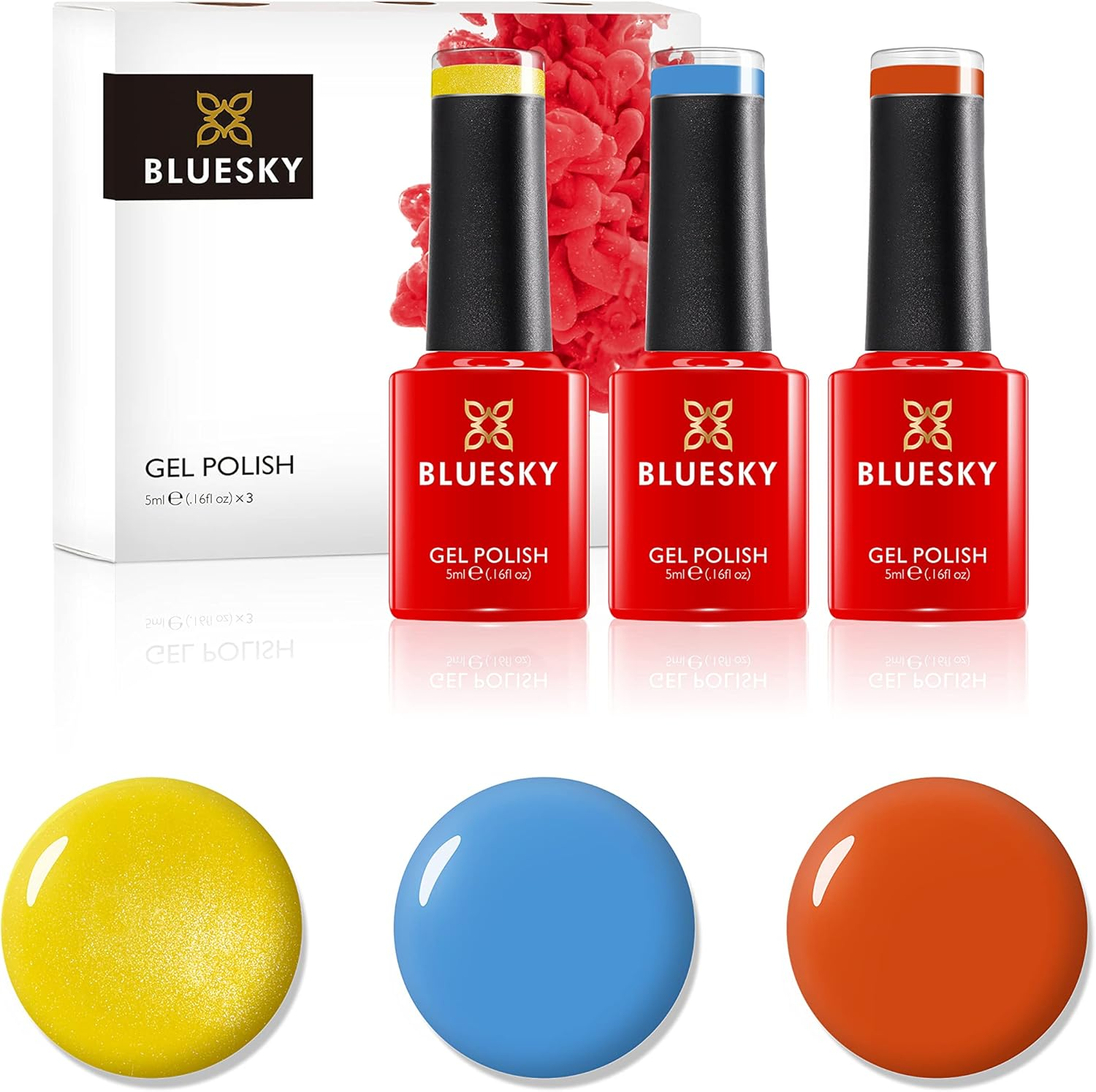 Bluesky Summer Brights Gel Nail Polish Set 3 X 5 Ml