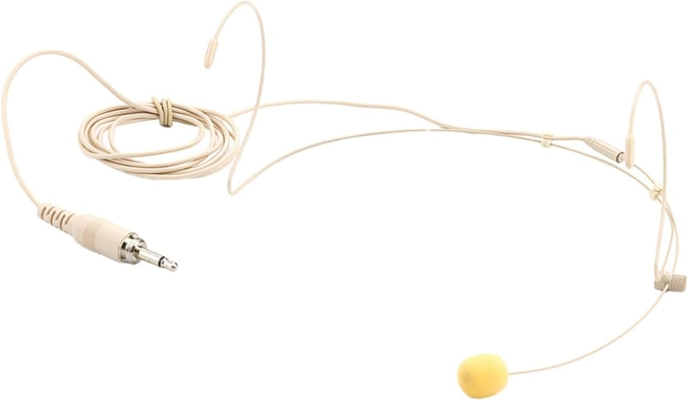 SECFOU Wired over Ear Headphones with Omnidirectional Microphone Comfortable Earhook Design Noise Cancelling Audio Headset for Gaming Office Customer Service Beige image number 2