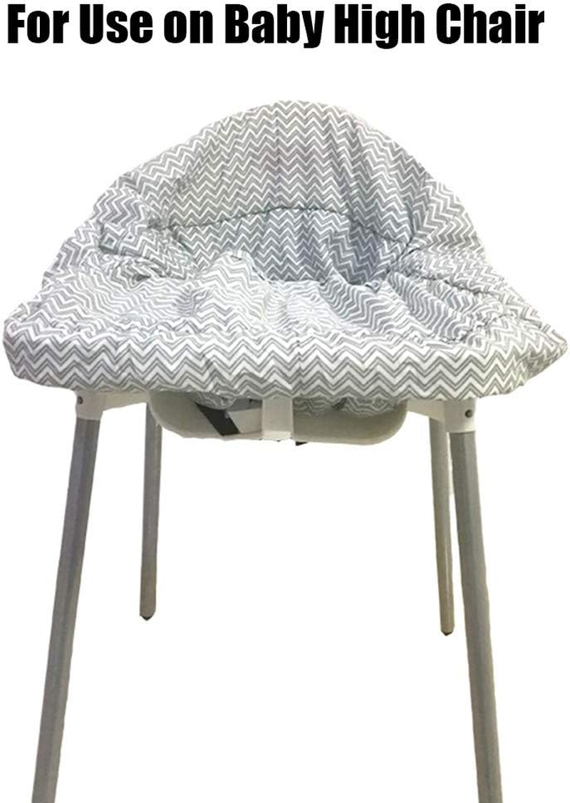 Portable Shopping Cart Cover | High Chair and Grocery Cart Covers for Babies, Kids, Infants & Toddlers ✮ Includes Free Carry Bag ✮ (Simple Gray Chevron)