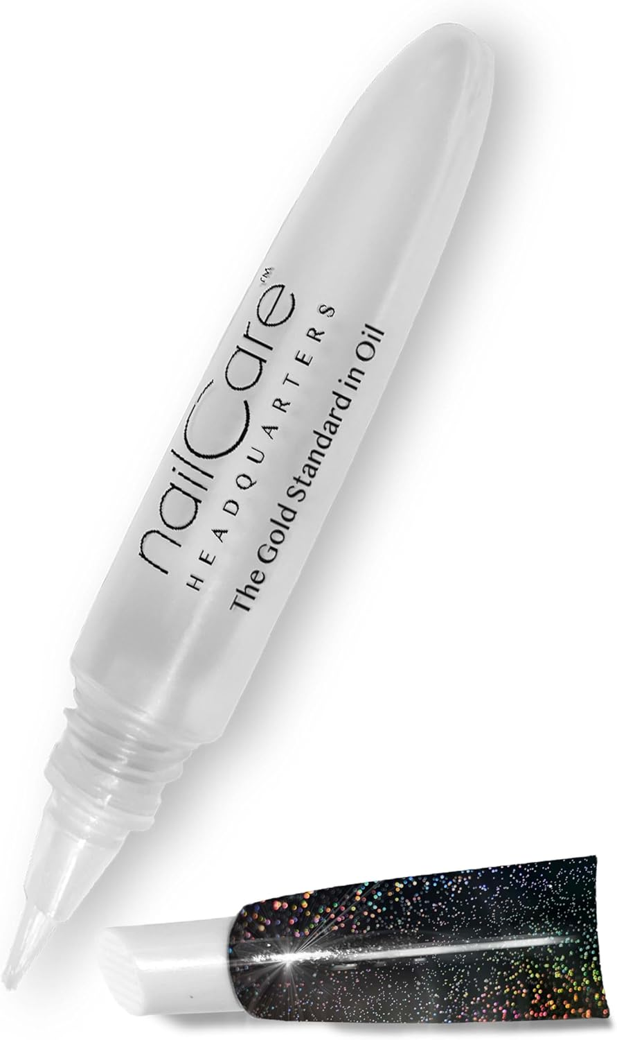 Nail Care Headquarters Refillable Holographic Cuticle Oil Pen for Nails - Empty Holo Squeeze Nail Oil Pen with Brush by Bliss Kiss | 1 Pen image number 6