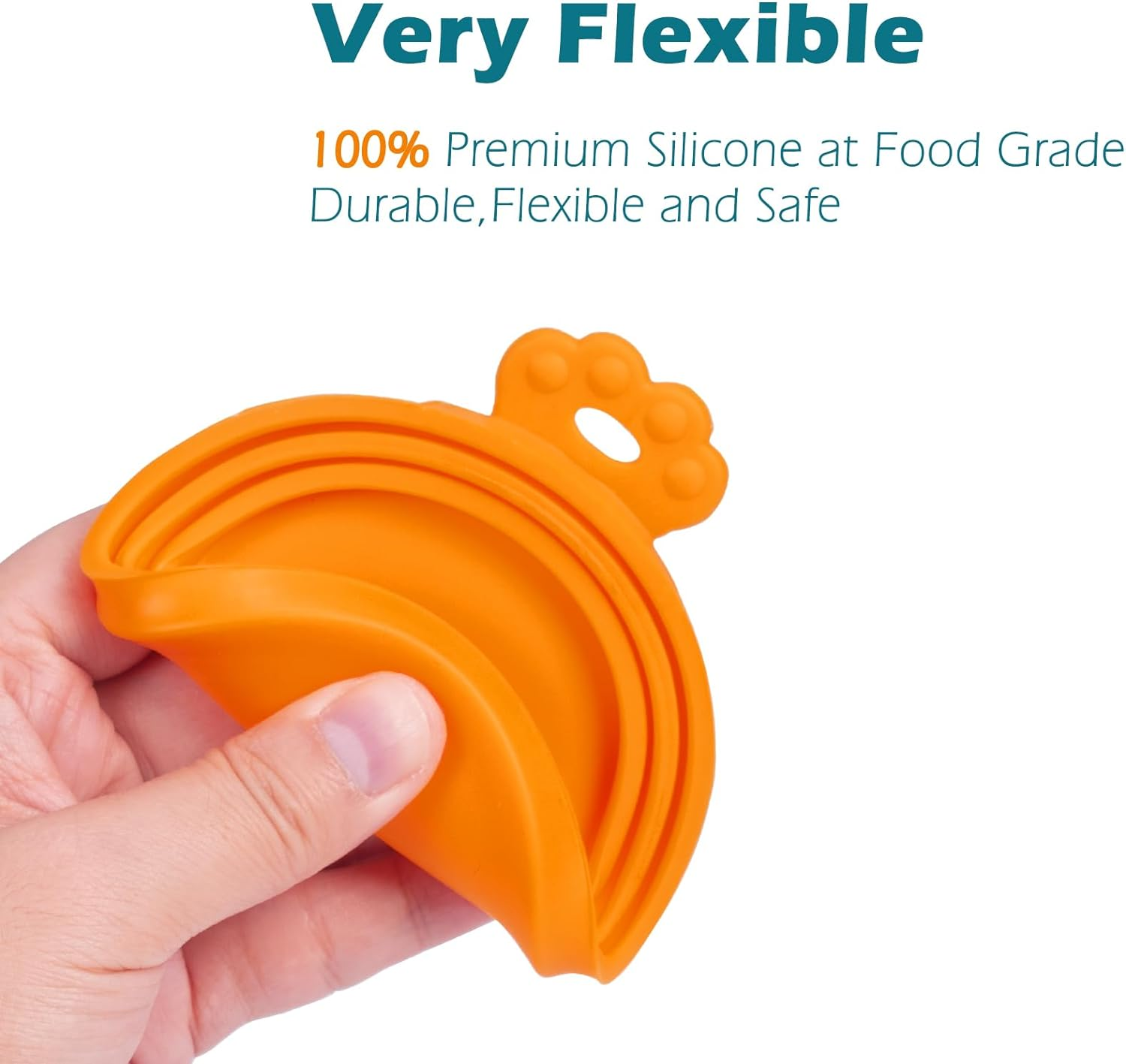 Petbonus 3 Pack Silicone Pet Can Cover Lids, Universal Size for Dog Cat Food, 1 Fit 3 Standard Size Can Tops, BPA Free Dishwasher Safe (Blue, Green, Orange) image number 3