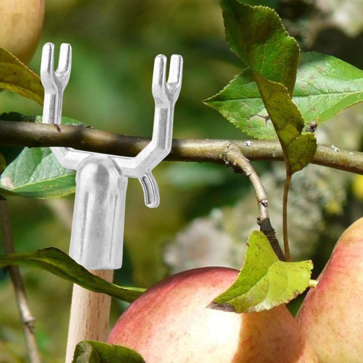 12 Pack Plant Stakes for Outdoor Plants Y-Shaped Supports Metal Tree Supports for Leaning Tree Silver Tree Straightening Kit for Gardening Plant Branch Support for Fruit Trees image number 1