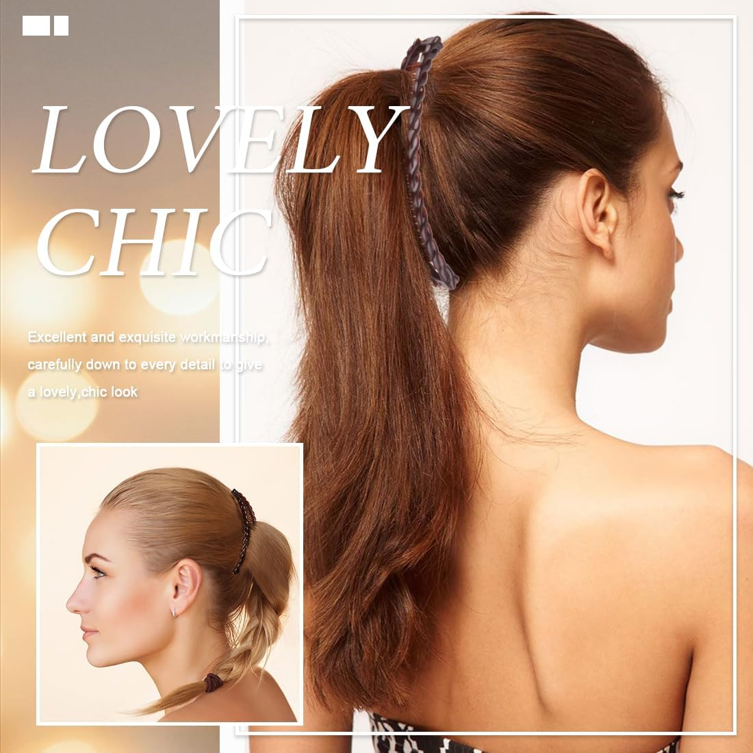 PNPGDYK Banana Hair Clip, Pack of 5 Large Banana Hair Clips, Vintage Banana Hair Clips, Ponytail Hair Clip, for Women and Girls image number 1