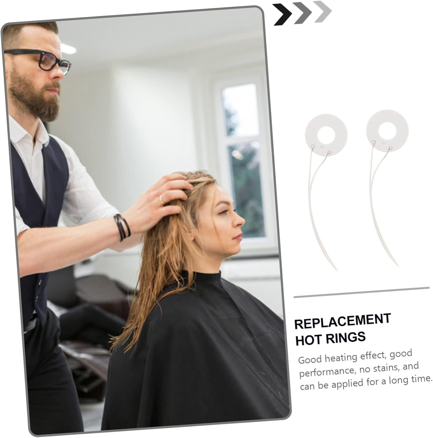 Baluue 6Pcs Ceramic Heating Coil for Hairdressing High Temperature Resistant Replacement Parts Easy to Install Styling Tool Compatible Household Appliances image number 4