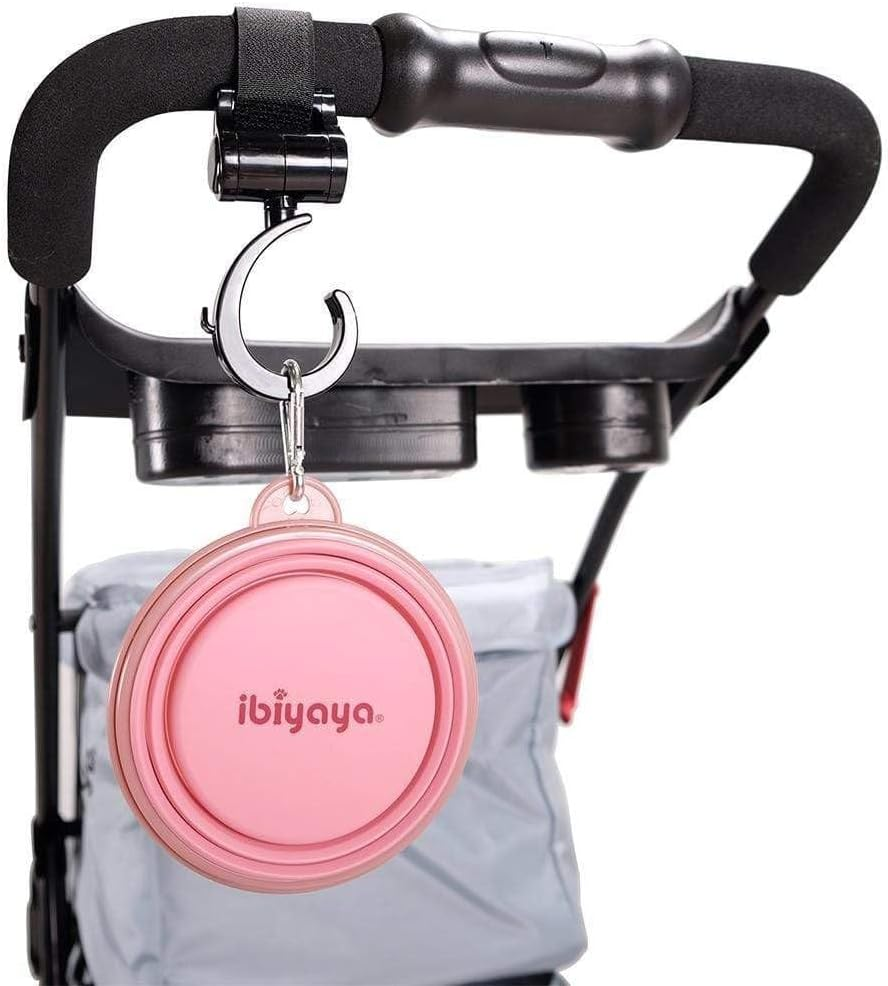 Ibiyaya Quick Bite Collapsible Dog Bowl, Pink image number 4