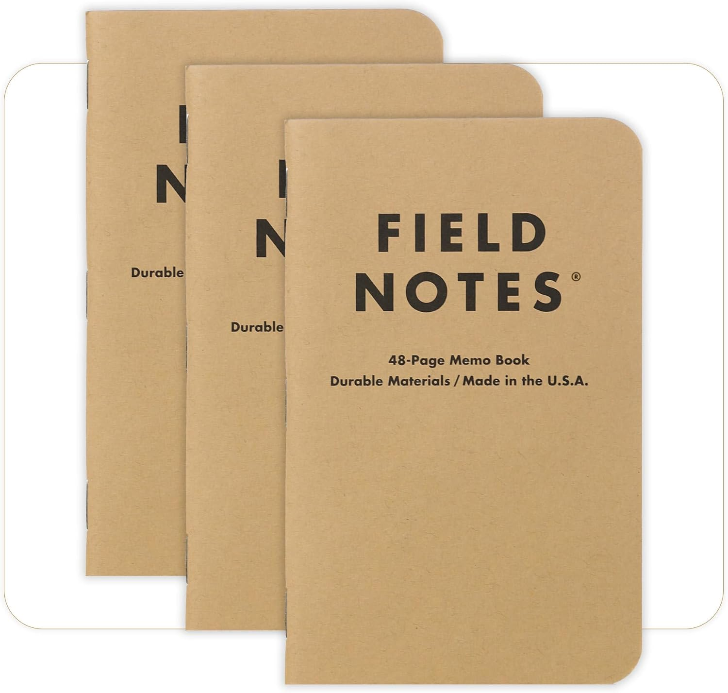 Field Notes Kraft Graph 3-Pack - Plain Paper