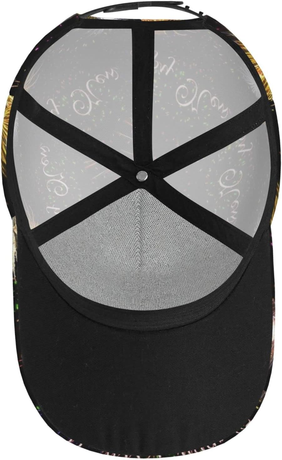 Happy New Year Baseball Cap Fits Men Women Sport Hat Versatile Washed Dad Hat with Ponytail Hole - Bright Pink Tennis Balls image number 4