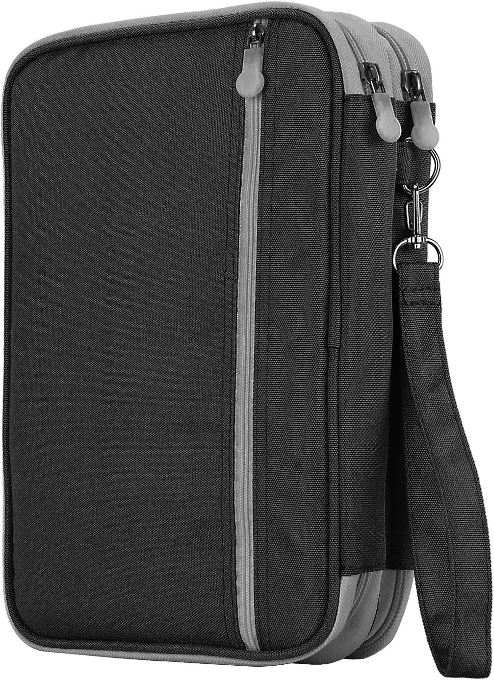 YOUSHARES 192 Slots Colored Pencil Case, Large Capacity Pencil Holder Pen Organizer Bag with Zipper for Prismacolor Watercolor Coloring Pencils, Gel Pens & Markers for Student & Artist (Black) image number 2