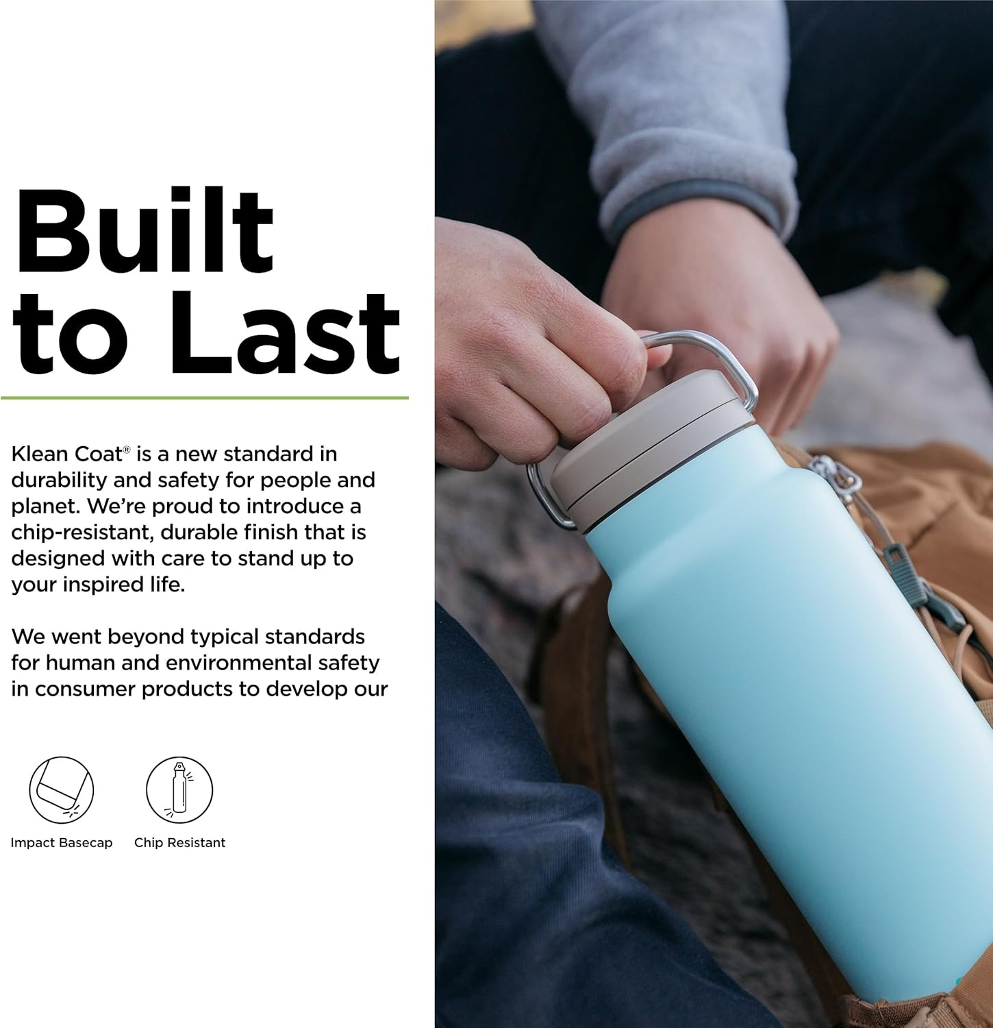Klean Kanteen Tkwide Insulated Water Bottle with Twist Cap, 946 Ml Capacity, Blue Tint image number 1