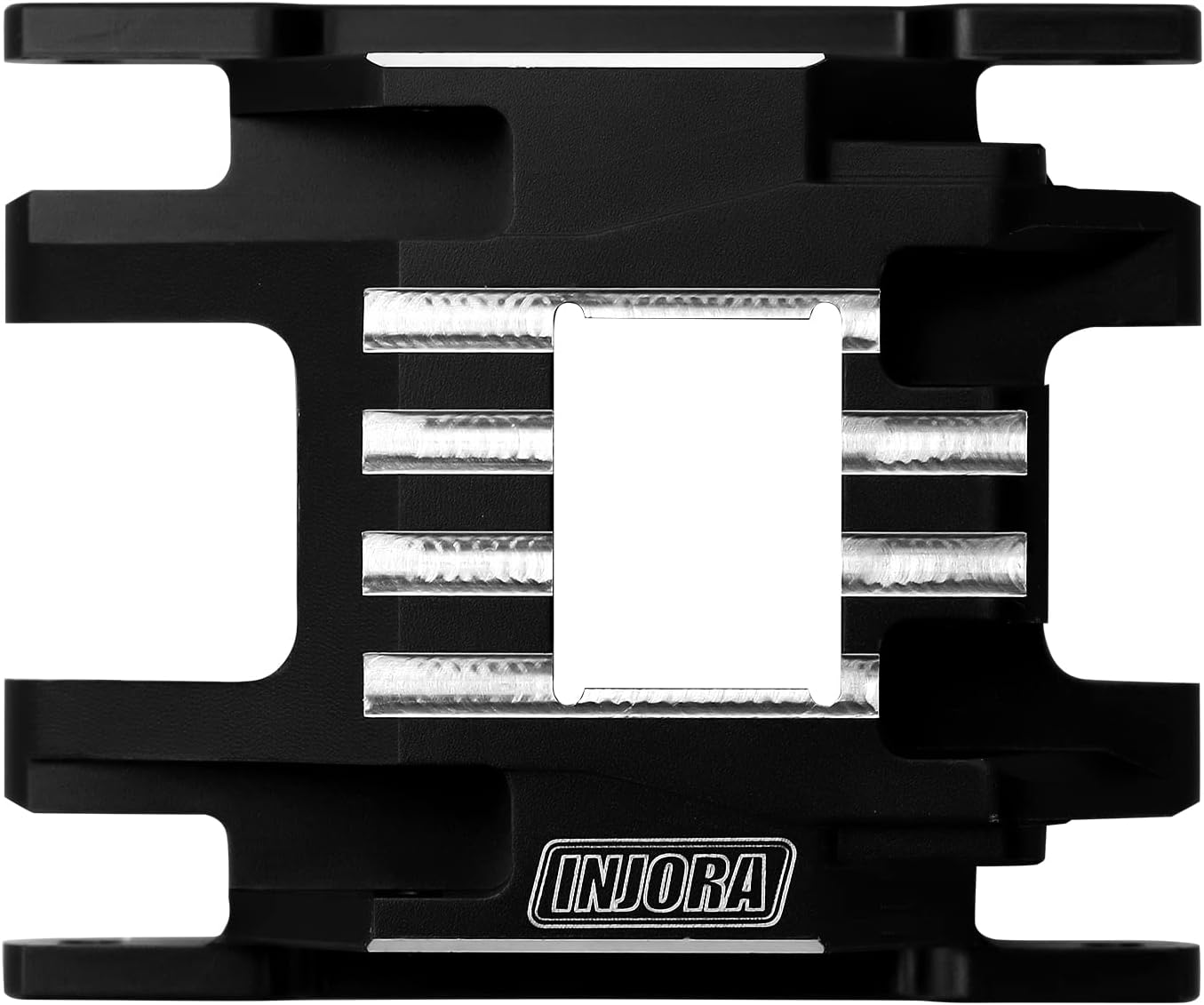 INJORA Skid Plate CNC Aliuminum Transmission Mount for TRX4M 1/18 RC Crawler Car Upgrade Parts, 16G(Black) image number 6