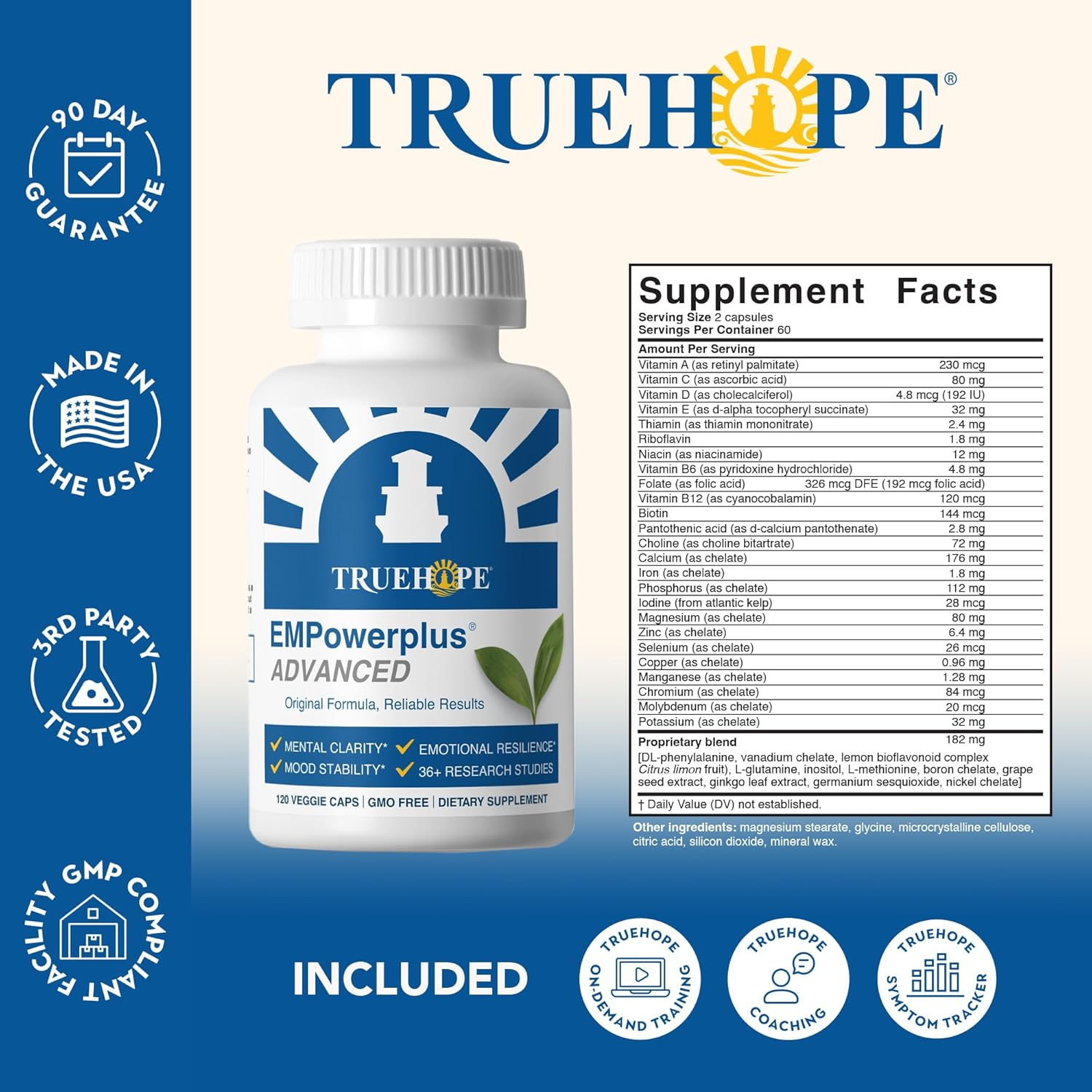 Truehope'S Empowerplus&trade; Advanced Brain Health Formula | 20 Years on Market | 34+ Research Studies | Mood | Mind | Focus | Clarity image number 6