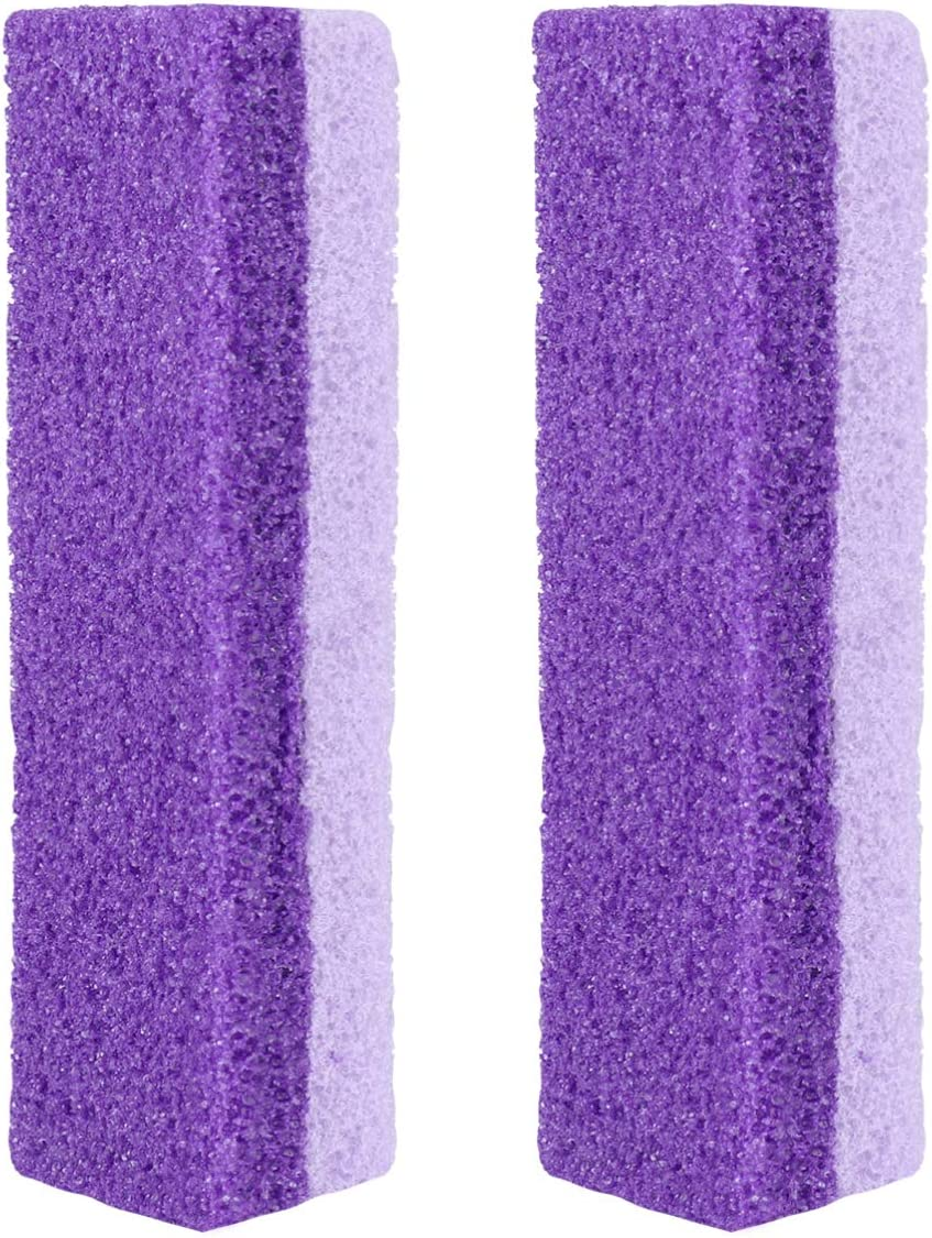 HEALIFTY 2Pcs Foot Pumice Stone Exfoliator Pedicure File Block Callus Remover Scrubber (Purple) image number 5