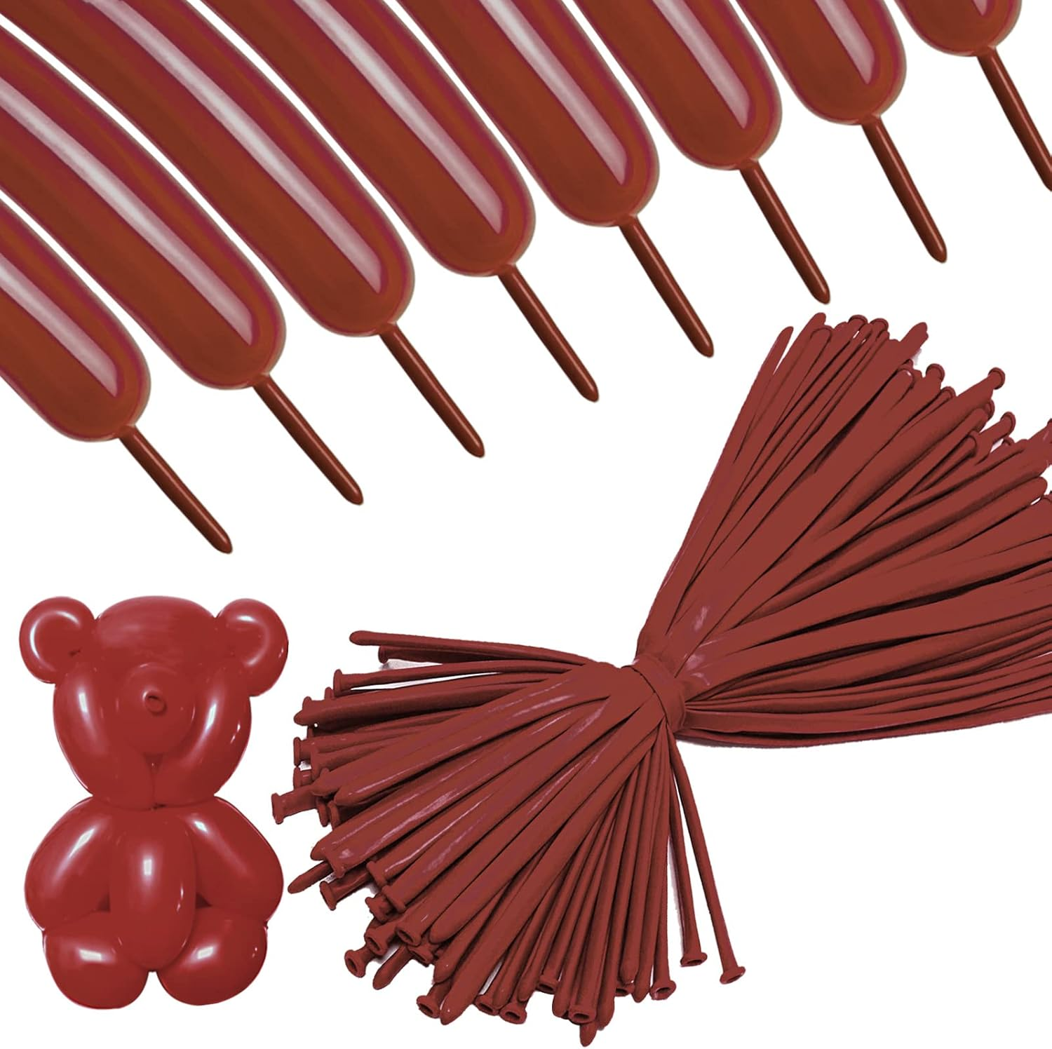 260 Long Balloons 100 Pack Pastel Orange Twisting Animal Balloons Thickening Latex Modeling Long Magic Balloons for Animal Model Weddings Birthdays Festival Party Decorations