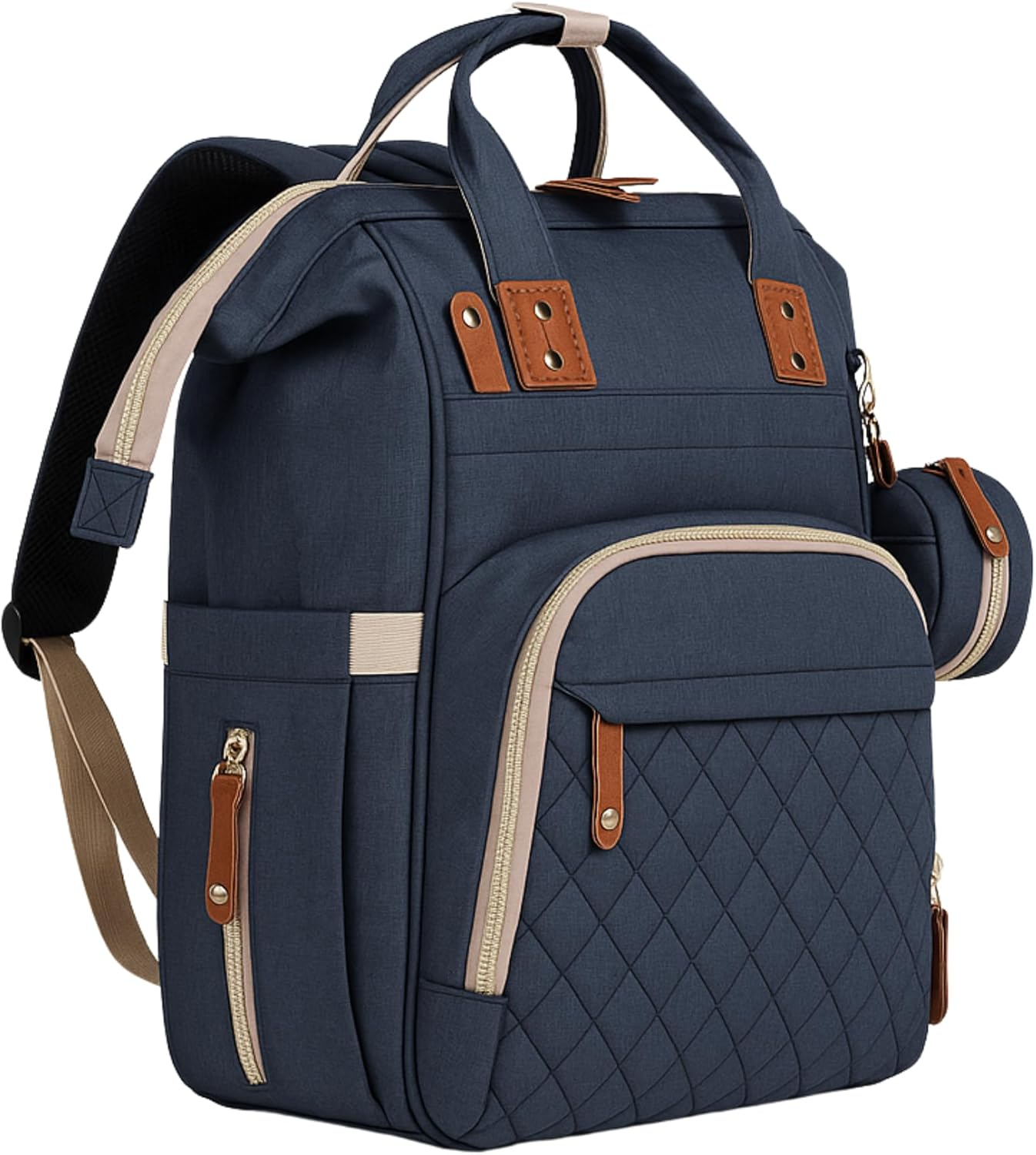 AMHUB Nappy Changing Bag | Waterproof, Multi-Functional Diaper Bag with USB Charging Port, Includes Insulated Pockets, Large Capacity, Travel Diaper Bag Backpack | Newborn Baby Essential. image number 1