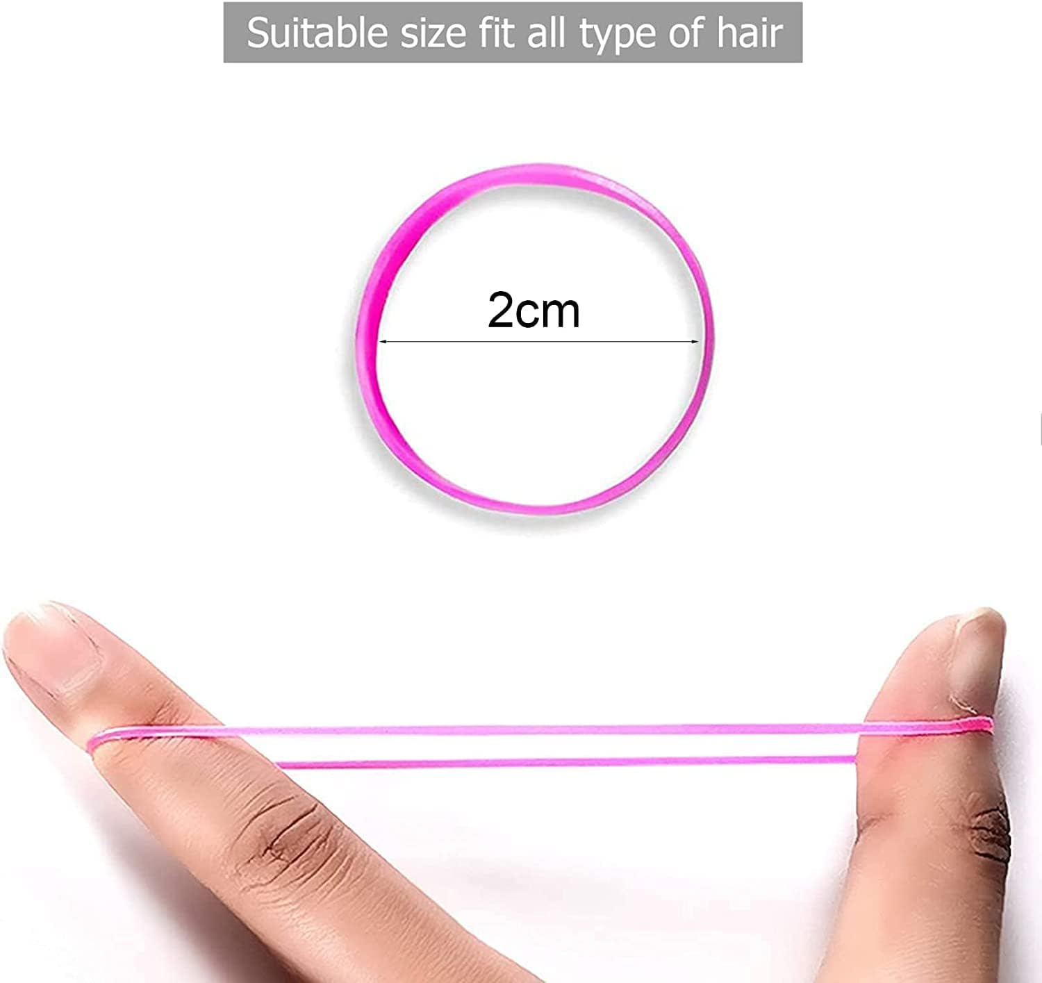 Elastic Hair Ties 1000 Pcs Hair Elastics in Multicolors with 1Pcs Hair Bands Cutter Remover & 2Pcs Hair Tail Tools for Toddler Infants Kids Girls Women (Jelly) image number 4