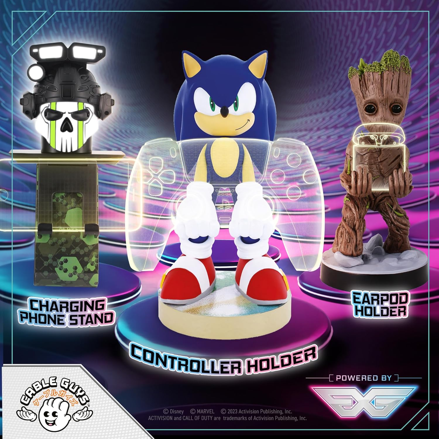 Cable Guys - Modern Sonic the Hedgehog Gaming Accessories Holder & Phone Holder for Controller (Xbox, Play Station, Nintendo Switch) & Phone (Iphone, Samsung Galaxy, Google Pixel)&rdquo; image number 1